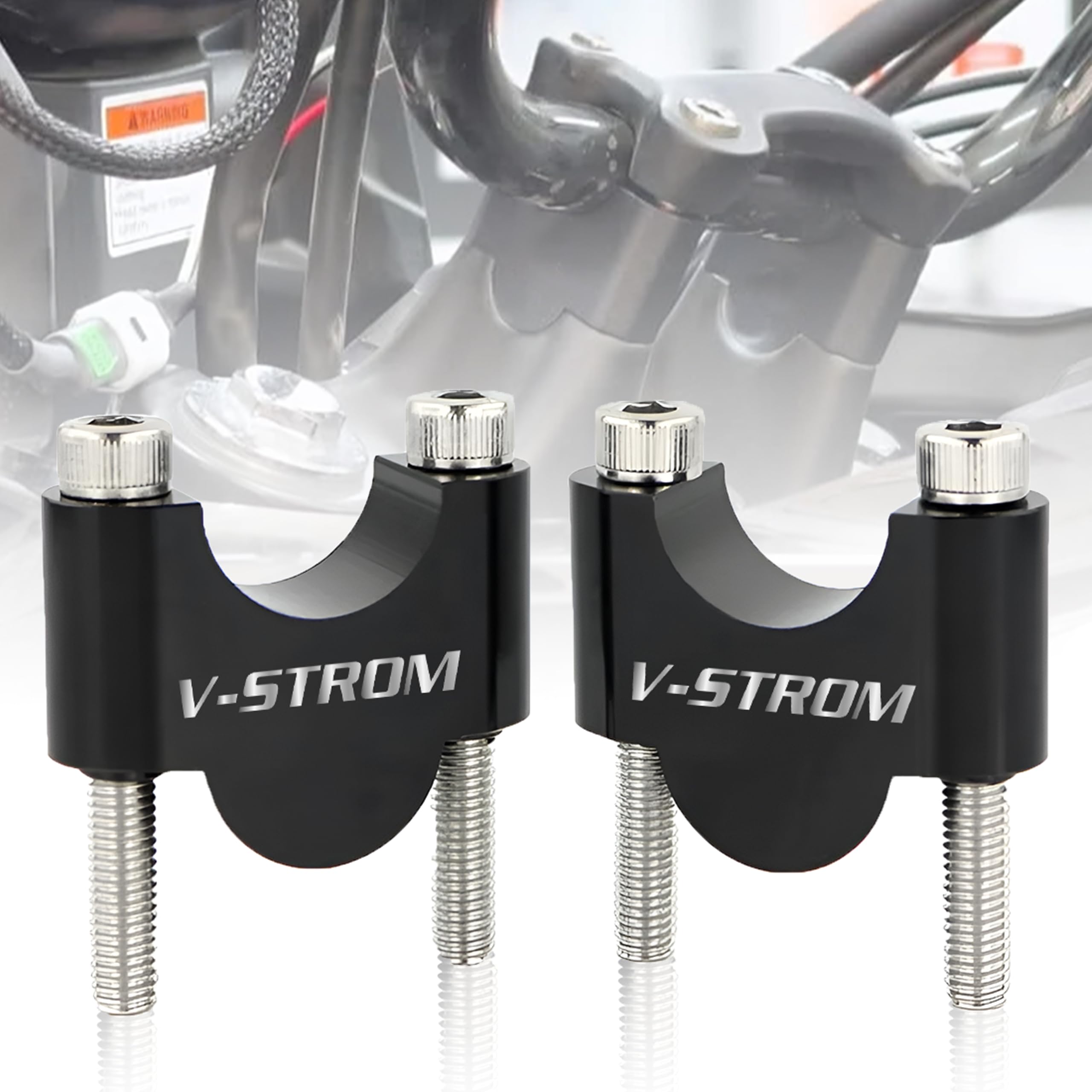 OBEROI'S TRADERS Bike Handlebar Riser | Handle Height Raiser Clamp Kit | Enhanced Comfort and Control | Compatible with Suzuki V-Strom 250