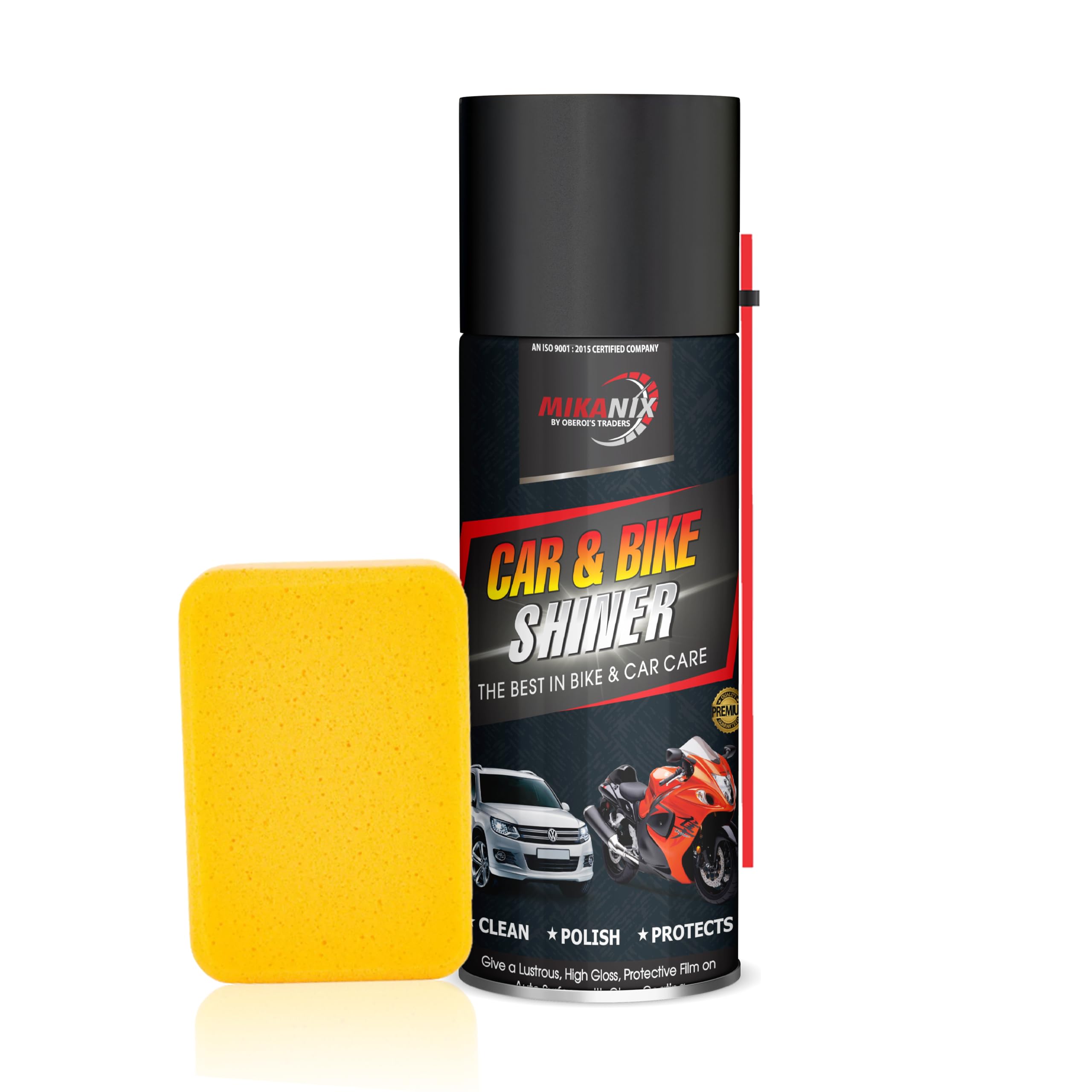 OBEROI'S TRADERS Foaming Bike and Car Shiner | Cleaner | Polish Spray | Removes Toughest Dirt & Road Grims for Interior & Exterior