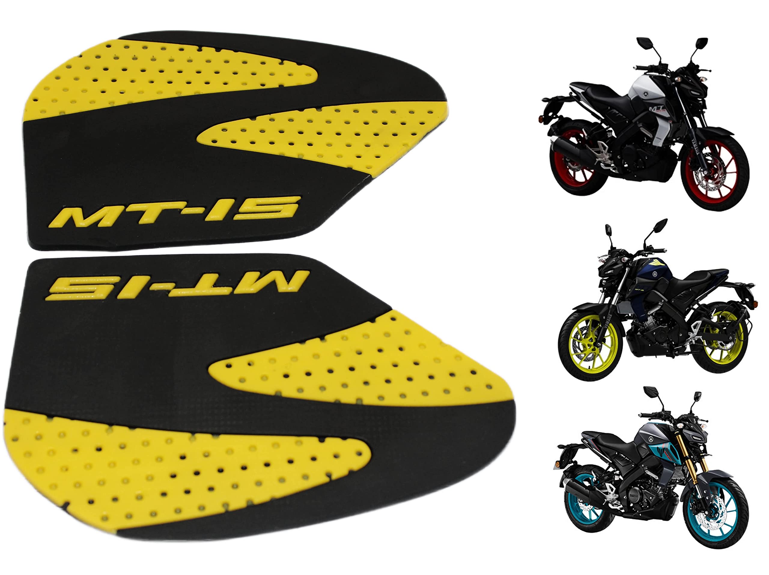 OBEROI'S TRADERS Anti Slip Silicone Tank Pad/Thai Pad Waterproof Sticker for Yamaha MT 15 Bike