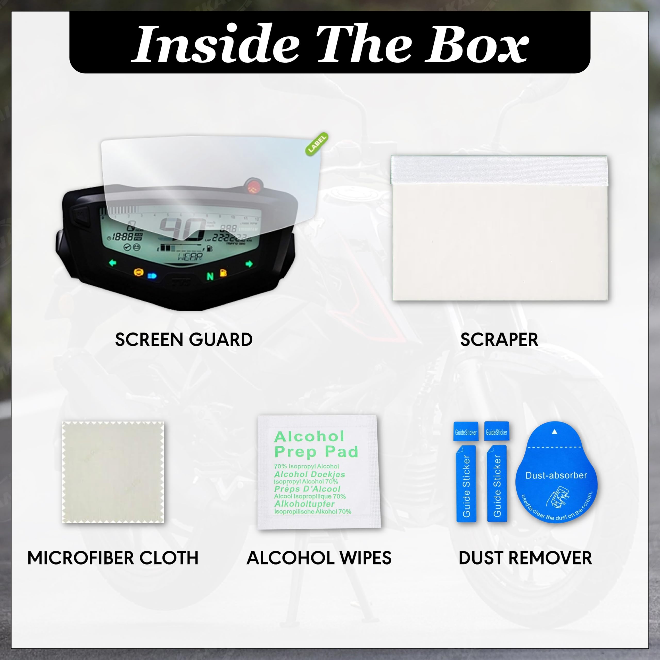 MIKANIX Speedo Meter Display Screen Tempered Glass Guard Anti Scratch Protector Compatible for TVS Apache 160 4V & 200