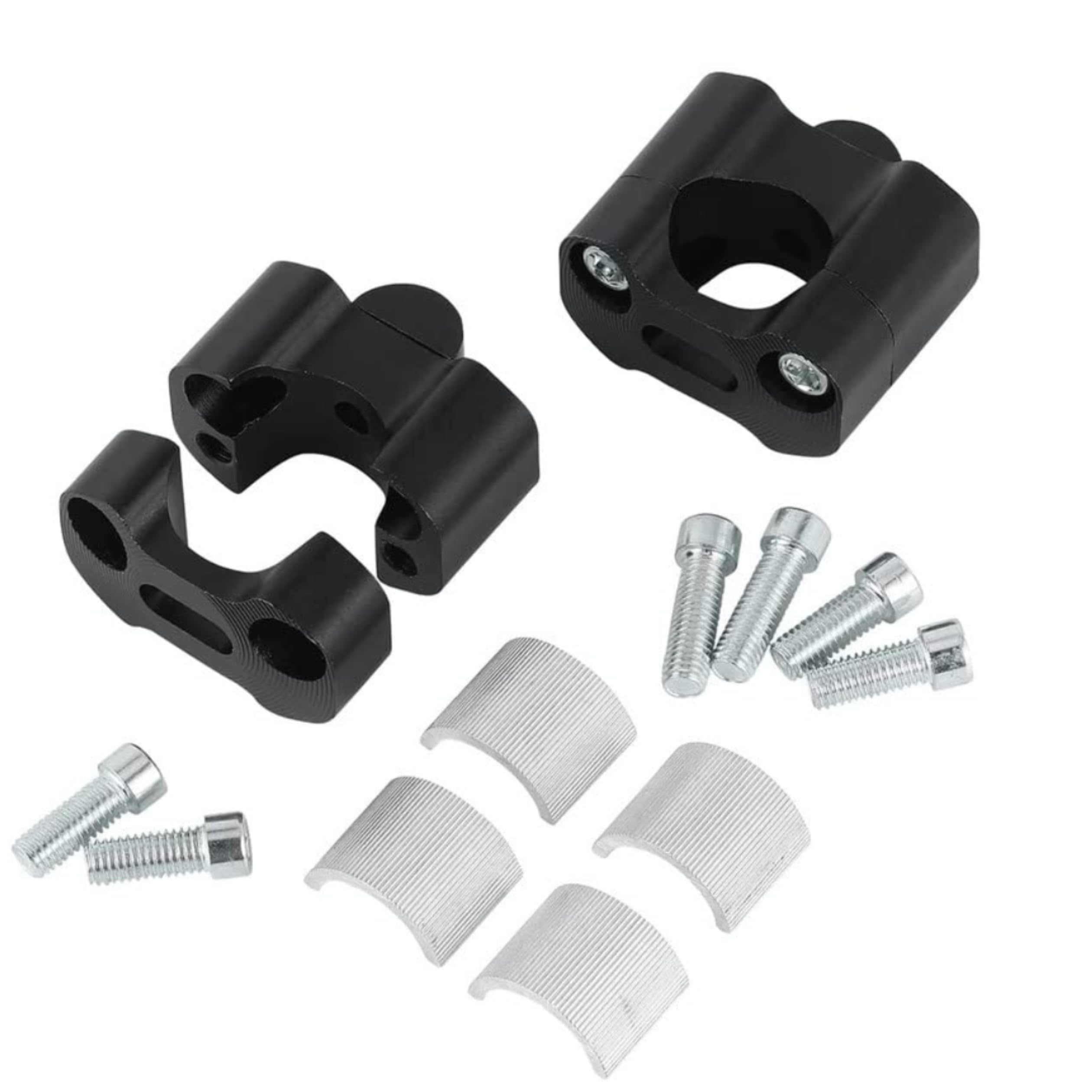 MIKANIX Alloy Black Universal Handlebar Riser/Raiser Handle Clamps Riser For All Bikes Handlebar Riser Kit