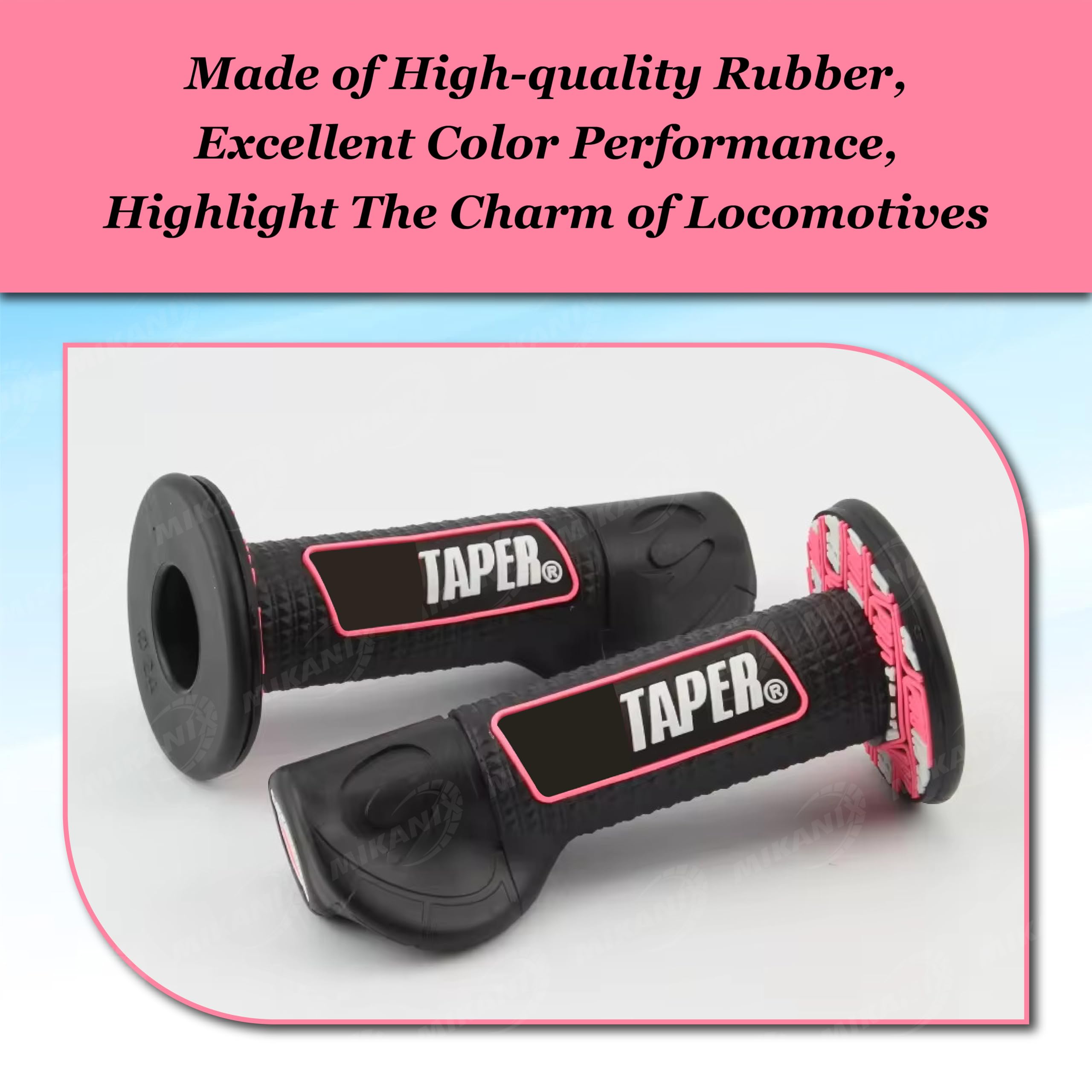 OBEROI'S TRADERS Universal Bike Handlebar Grip Cover with Palm Rest | Non-Slip Rubber Accelerator Grip for Motorcycles, Scooters, Scooty | Dotted Design for Better Control & Comfort