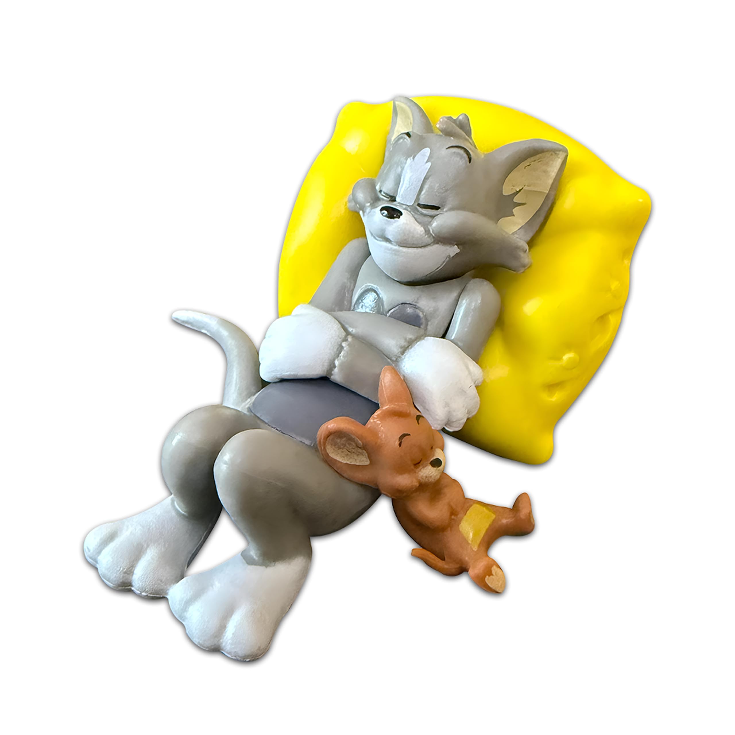 MIKANIX Tom & Jerry Cute Sleeping Car Interior Accessory I Adorable Toy for Car Dashboard & Tabletop | Decorative Plastic Showpiece for Home & Office