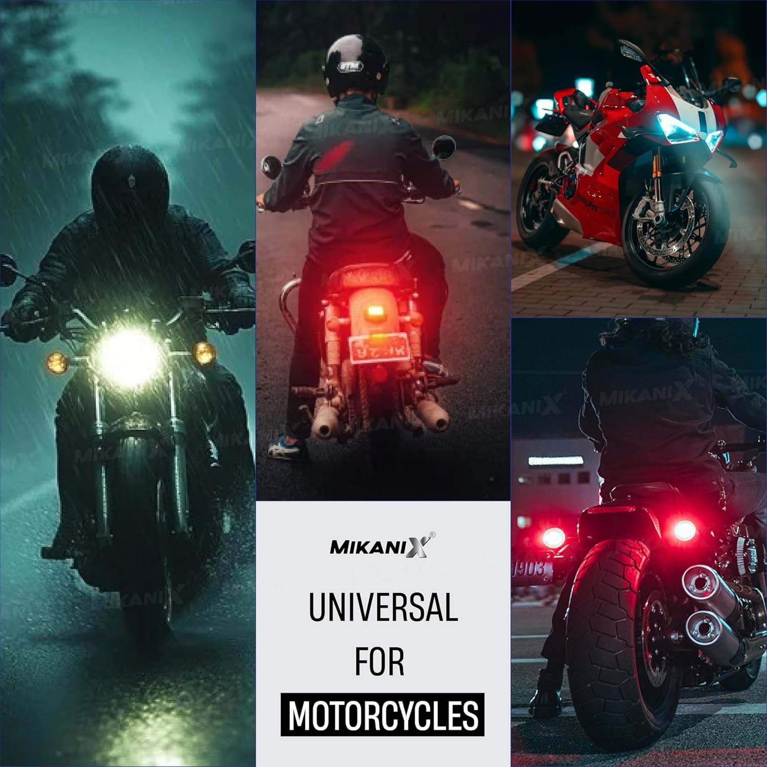 MIKANIX Universal Bike Hazard Indicator Flasher/Blinker Waterproof 16 Patterns Flasher Relay for LED/Bulb Indicators With ON/OFF Switch