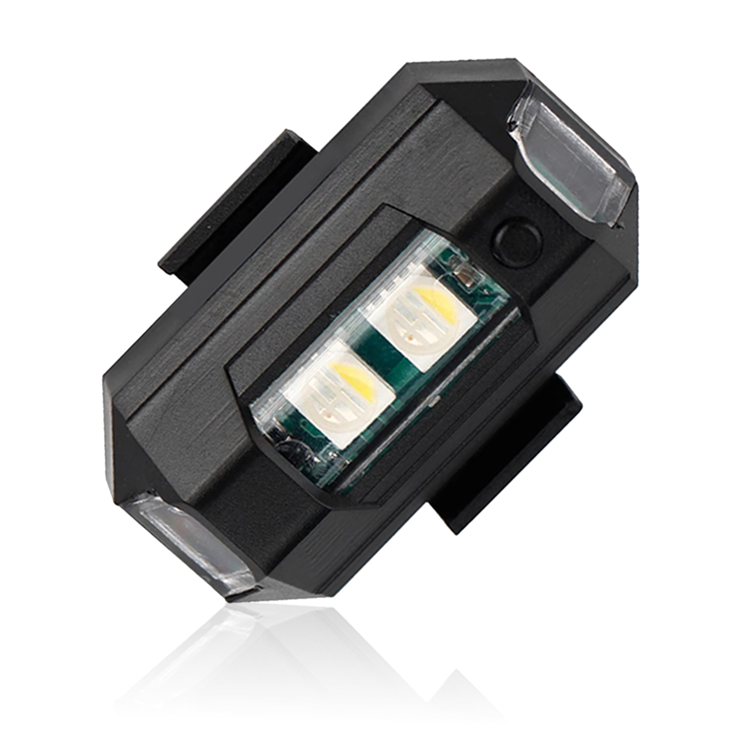 OBEROI'S TRADERS ABS Plastic 7 Colors Led With 3 Flashing/ Blinking Modes Aircraft Strobe/Helmet Exterior Night Signal Light With Usb Rechargeable Cable Kit For Drone Flashing,Bike Bicycle