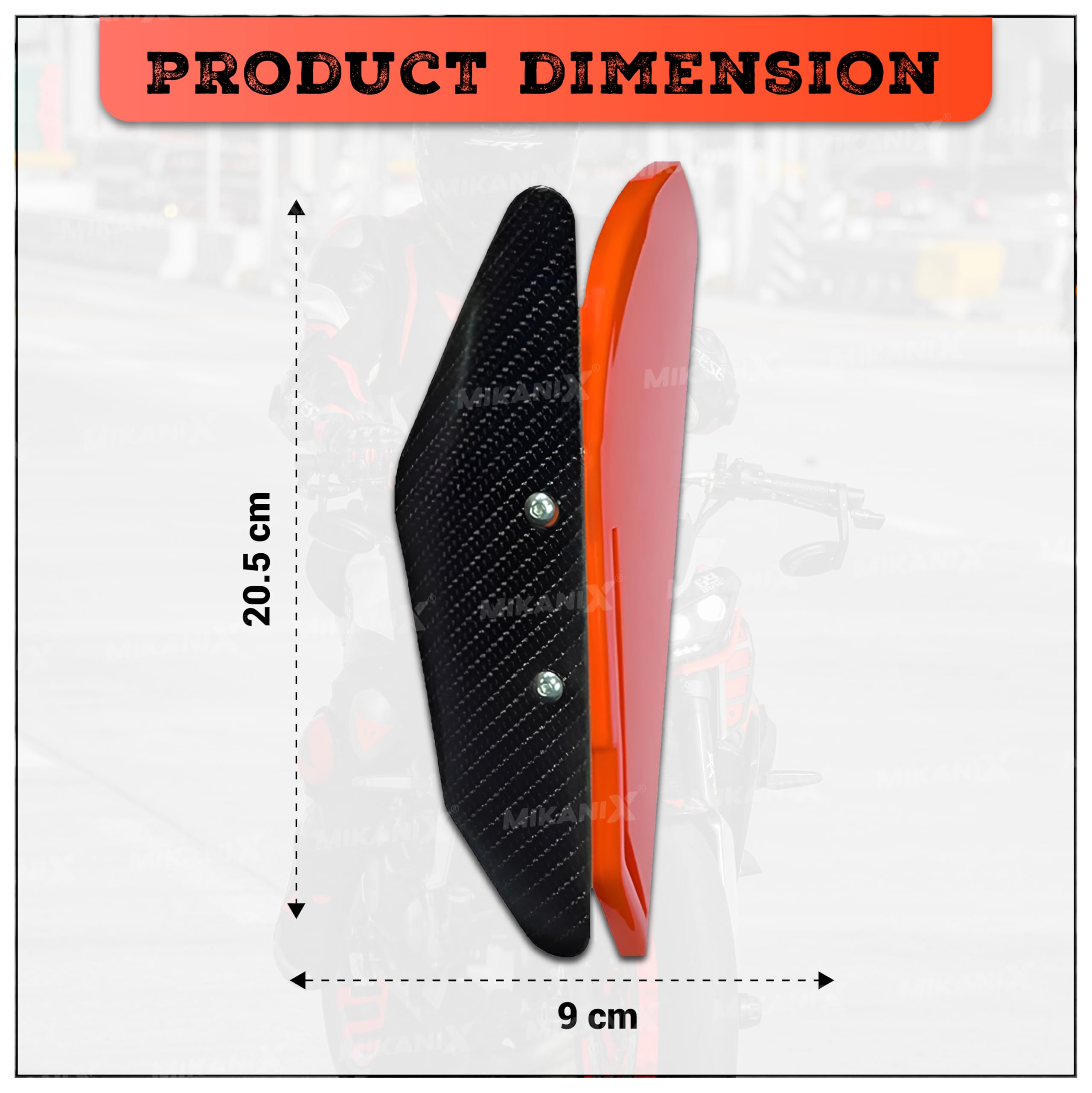 MIKANIX R15 V3 / V4, Ninja, CBR, RR310, KTM RC Bike Side Wings/Winglet Pro Canard Bike Fairing Kit (Pack of 2)