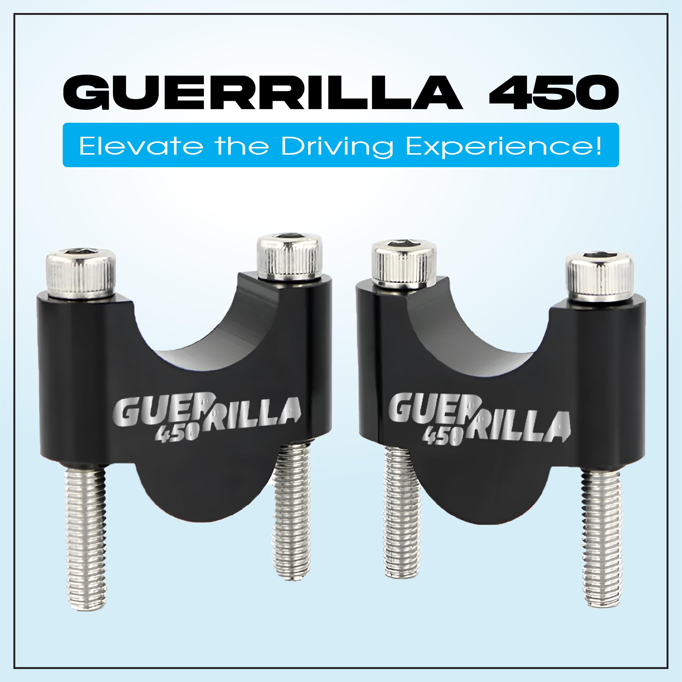 OBEROI'S TRADERS Bike Handlebar Riser | Handle Height Raiser Clamp Kit | Enhanced Comfort and Control | Compatible with Gurrilla 450