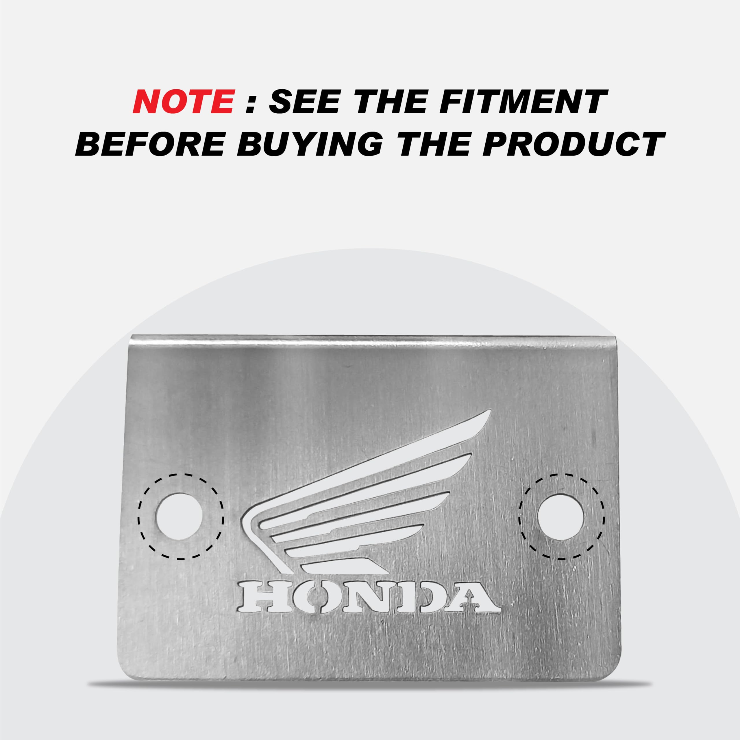 MIKANIX Stainless Steel Front Brake Oil Cap Guard for Hnees CB 350 | Disc Brake Fluid Reservoir Protector Cover | Premium Bike Accessories