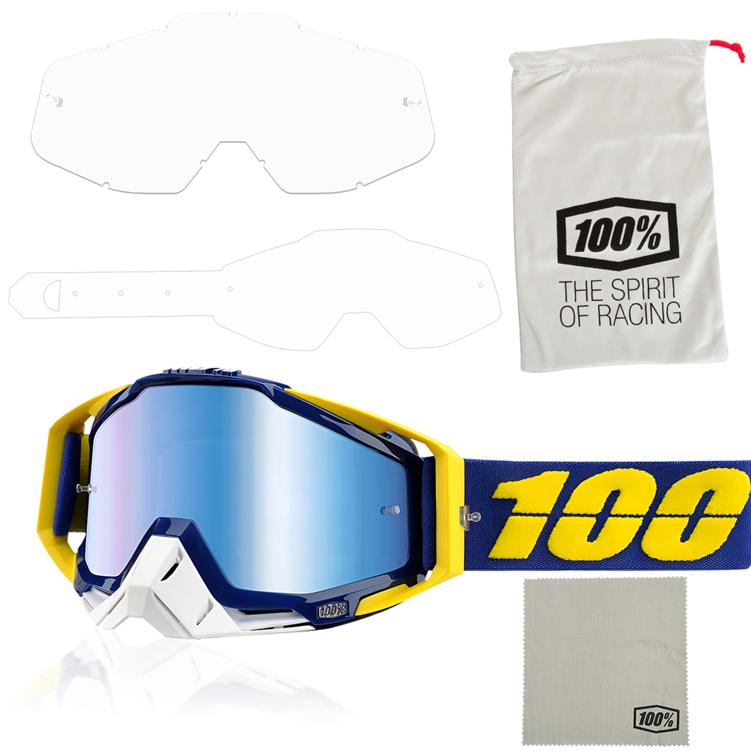 MIKANIX Universal Motorcycle Riding Combo Full Face Balaclava & Off-Road MX Goggles Set for Dirt Bike, ATV, Snowmobile | Windproof, UV Protection, Breathable Gear