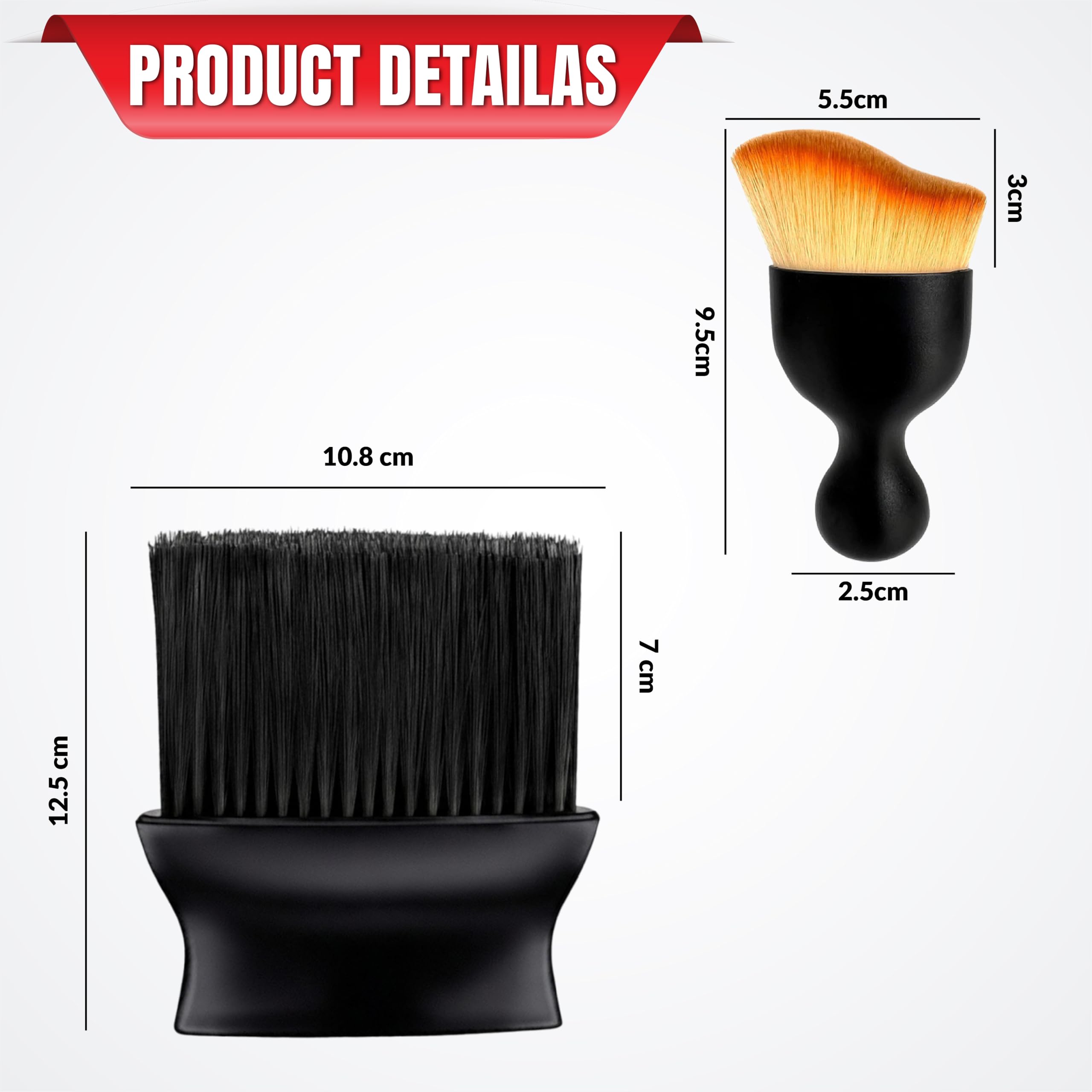 OBEROI'S TRADERS Car Interior Cleaning Brush Kit | Soft Detailing Brush & AC Vent Cleaning Brush | Scratch-Free, Lint-Free, Durable Multipurpose Cleaning Tool for Car, Bike, Dashboard & Home Use