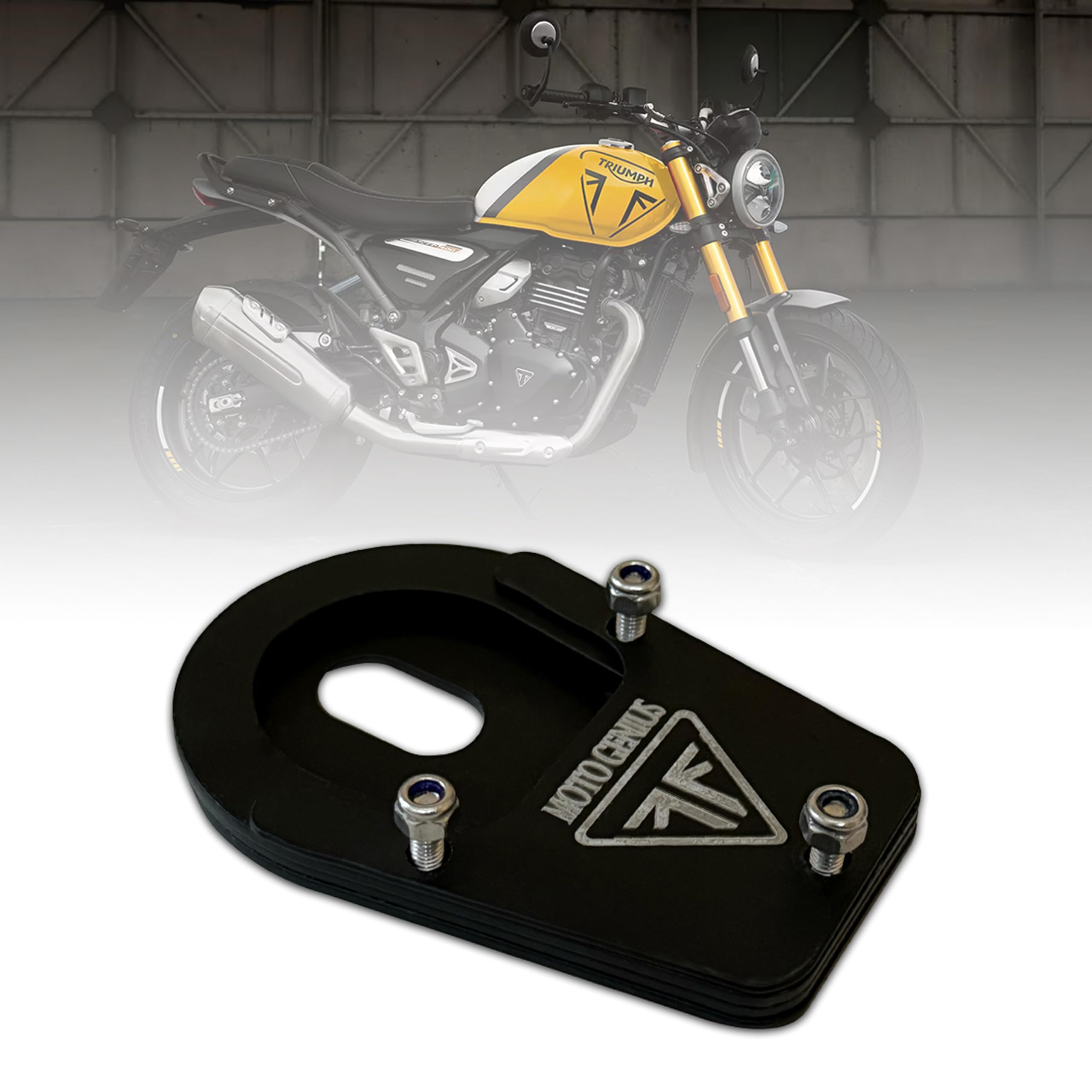 Mikanix Triumph Stainless Steel Side Stand Extender/Side Stand Pad Triumph Bike Accessories