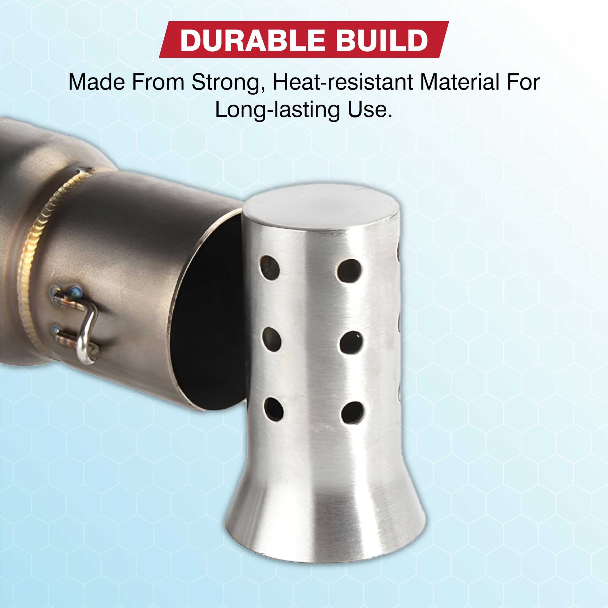 Mikanix Universal Motorcycle Silencer DB Killer | Stainless Steel Silencer Baffle Noise Reducer Muffler Insert | Fits Most Bike Exhaust Pipes | Easy Installation for Motorbikes & Scooters