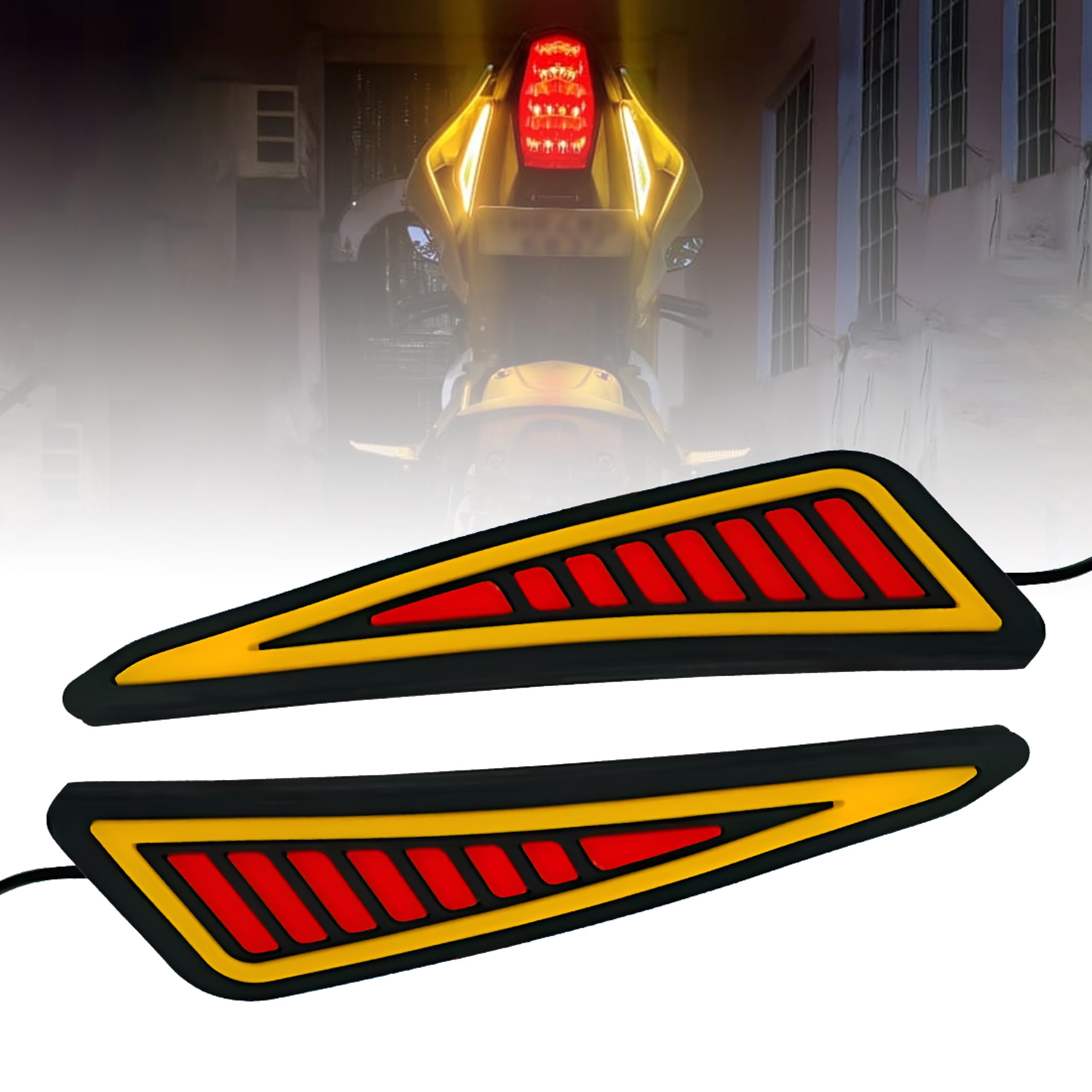 MIKANIX R15 V2 / V3 / V4 & M Waterproof Flexible Strip Rear DRL Light with Running LED Indicator For Yamaha R15 All Model Bikes