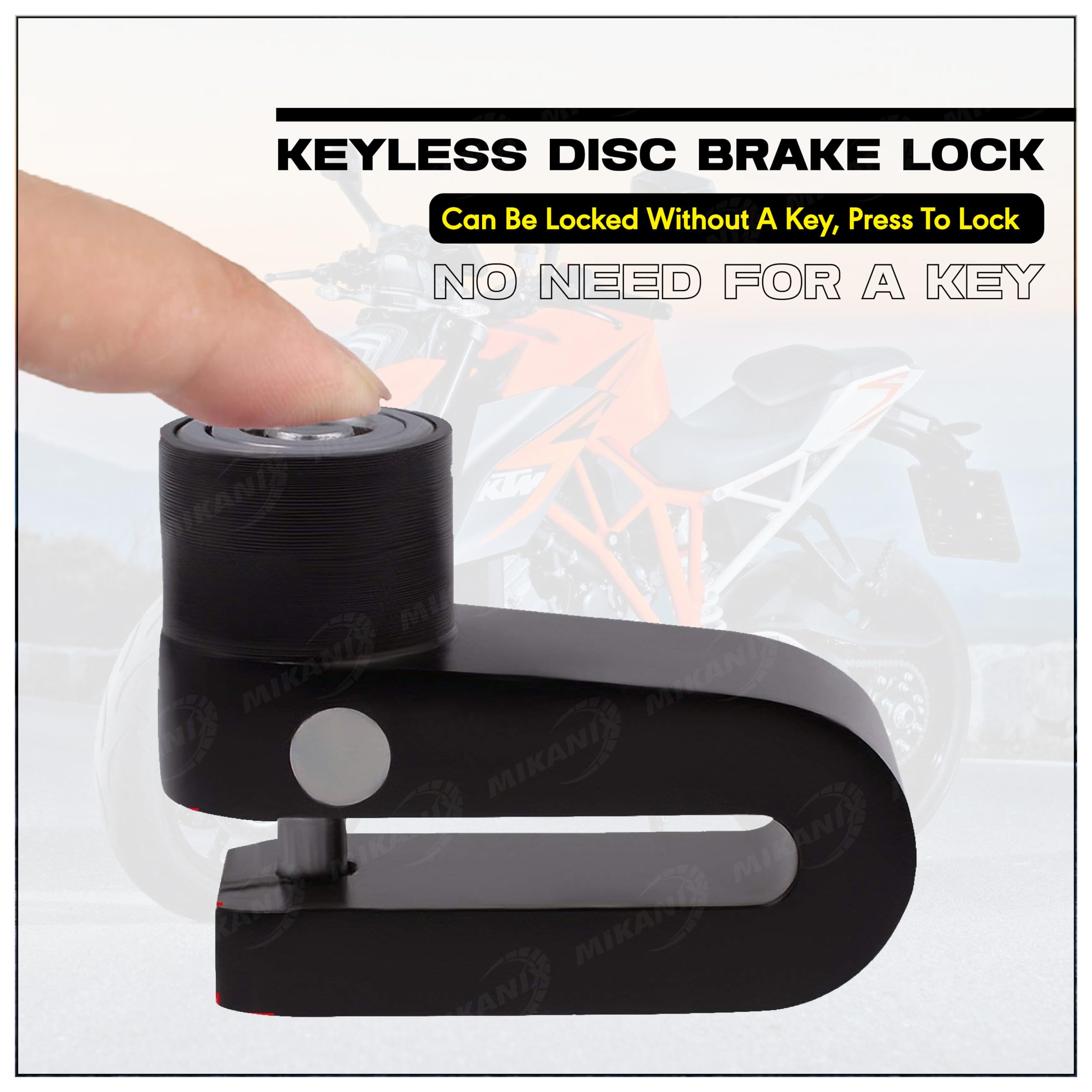 OBEROI'S TRADERS Stainless Steel Heavy Duty Anti Theft Motorcycle Disc Brake Lock for All Bikes and Scooty Security