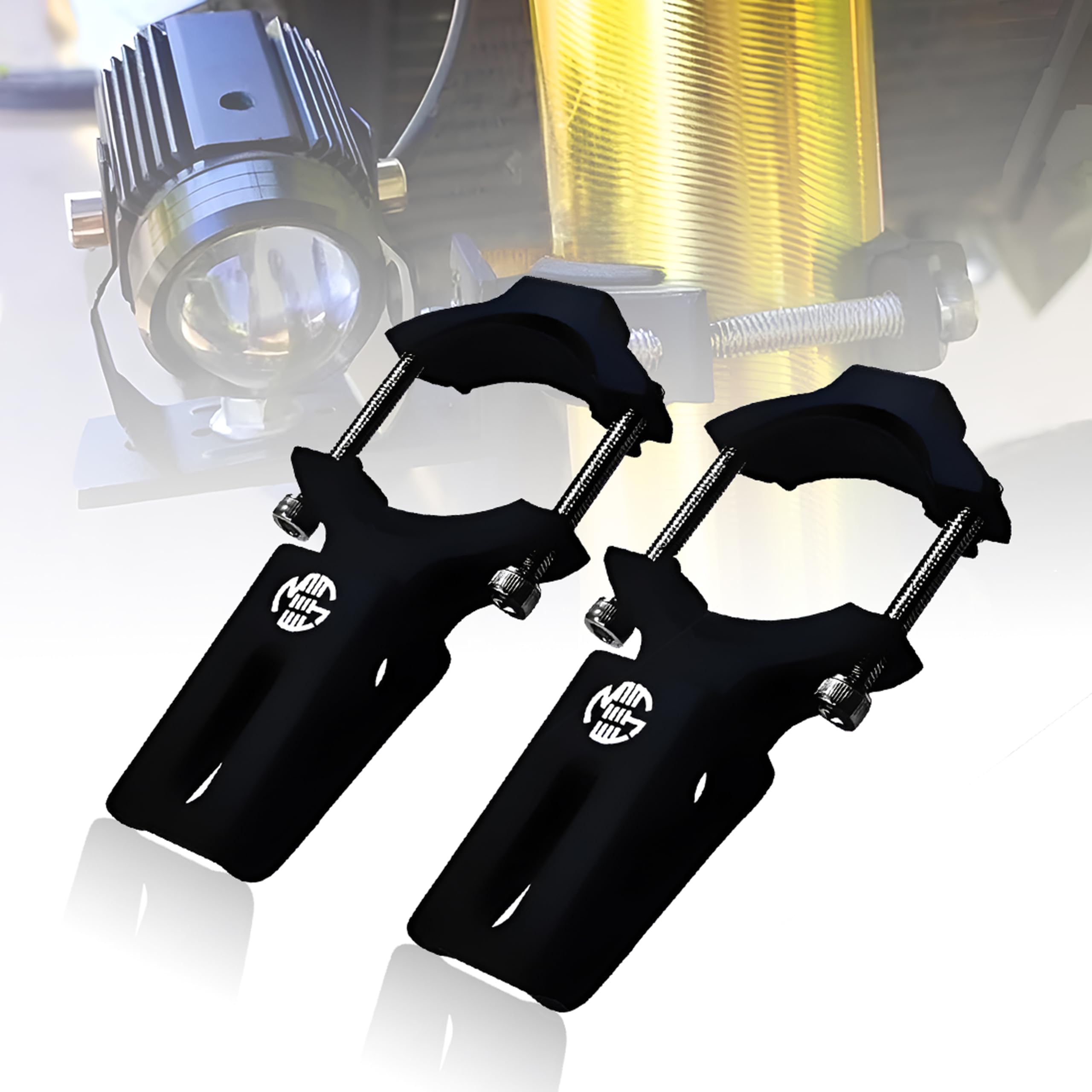 Mikanix Shocker Fog Light Clamp | LED Light Mount Holder Bracket Kit for All Bikes