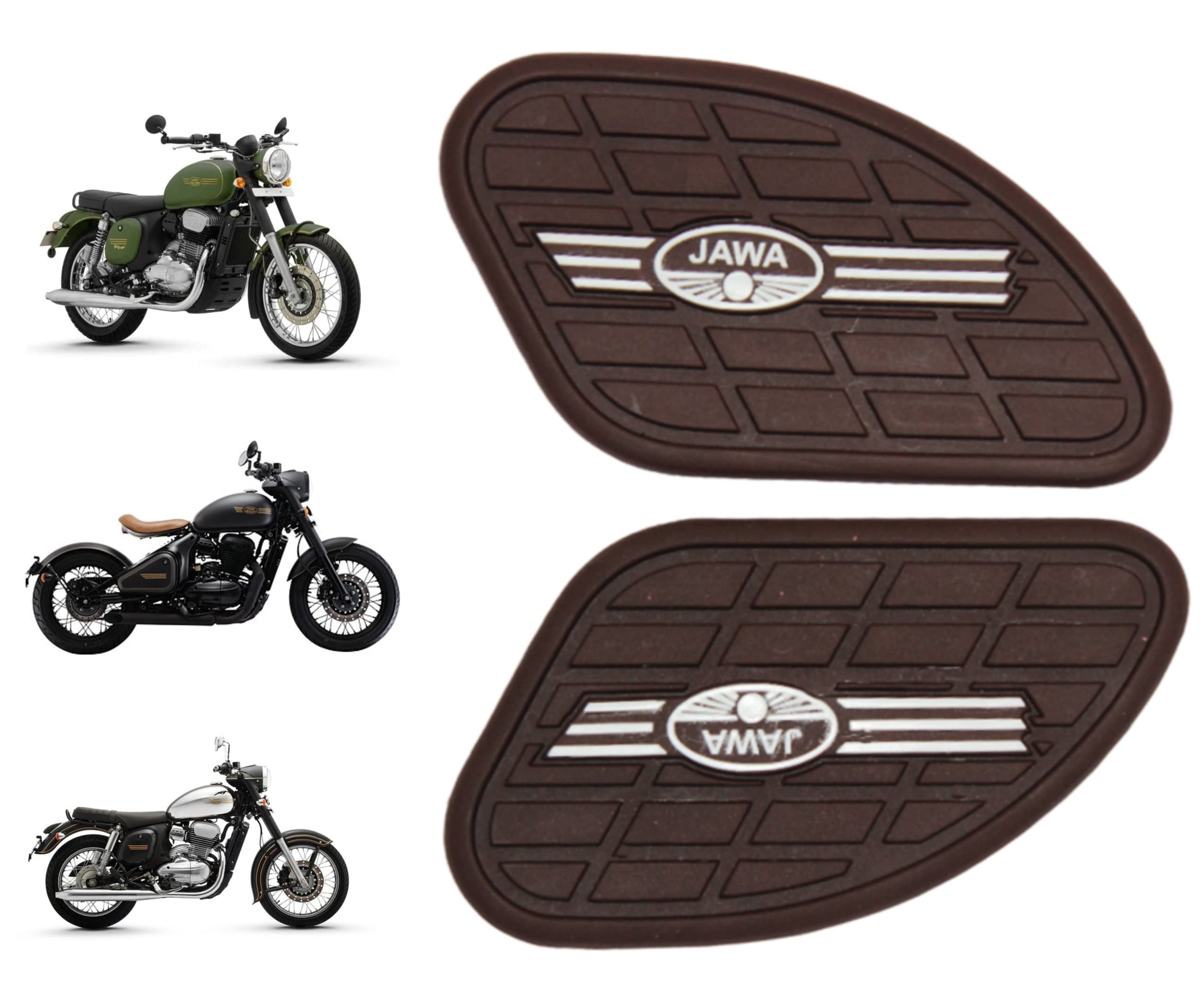 MIKANIX Anti Slip Silicone Tank Pad/Thai Pad Waterproof Sticker for JAWA All Models Bike