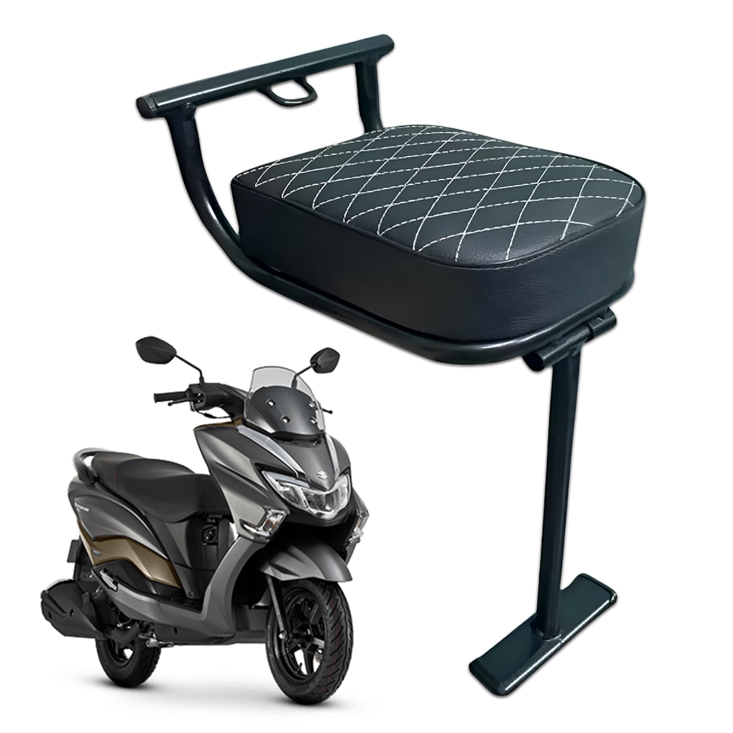 Mikanix Baby Seat for Scooty | Foldable | Safety & Comfort Ride for Burgman All Variants