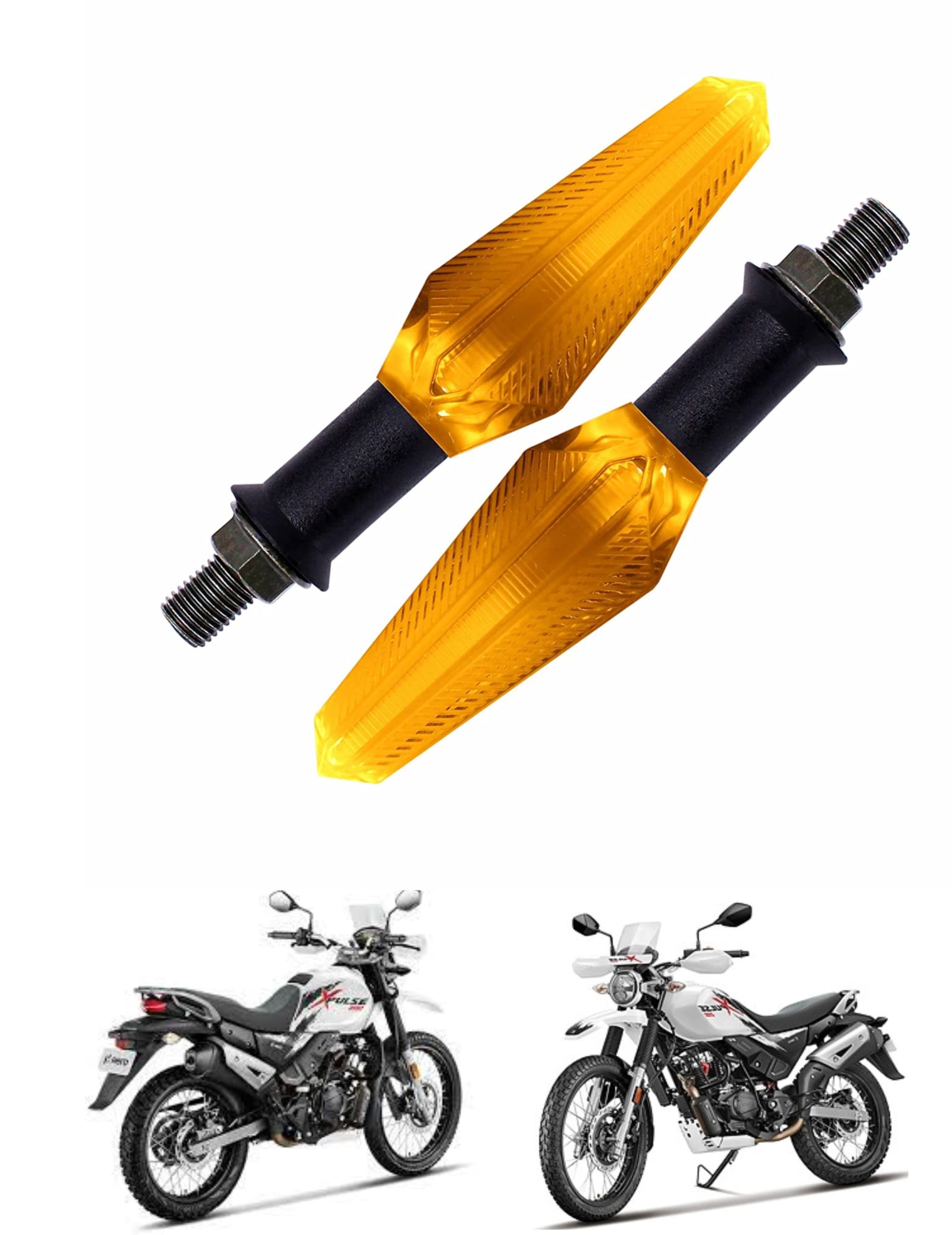 MIKANIX Xpulse 200 Bike Front, Rear Waterproof Turn Signal Crystal LED Indicator Blinker Indicator Light Motorbike LED