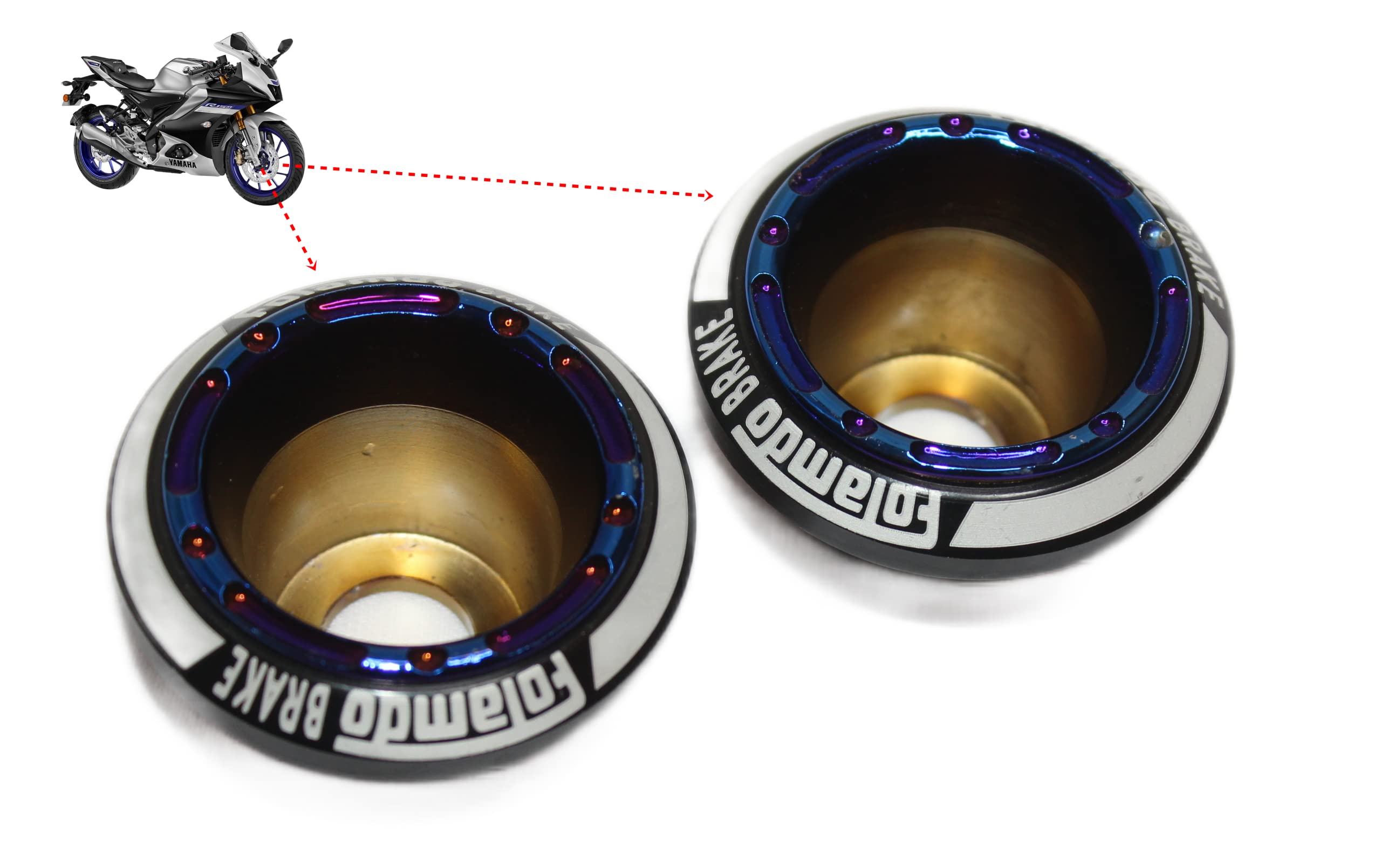 OBEROI'S TRADERS R15 V4 / M Wheel Frame Sliders/Fork Sliders/Wheel Axle Protector Bike Crash Guard Protector Fork Cover