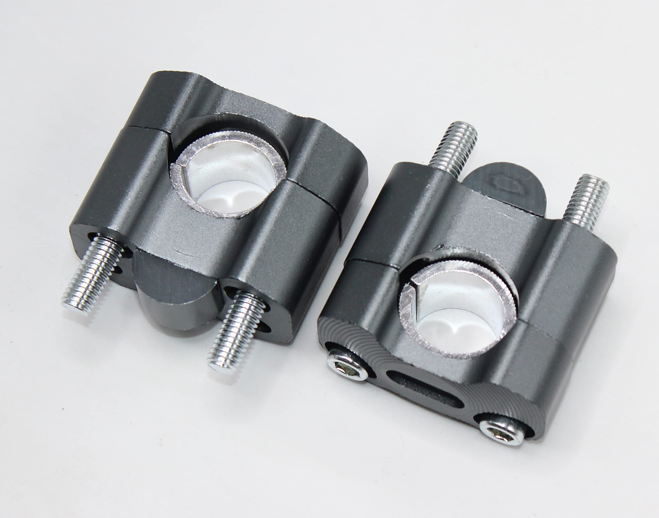 MIKANIX Universal Aluminum Handle Riser / Handlebar Height Raiser Clamps for All Bikes Handlebar Riser Kit