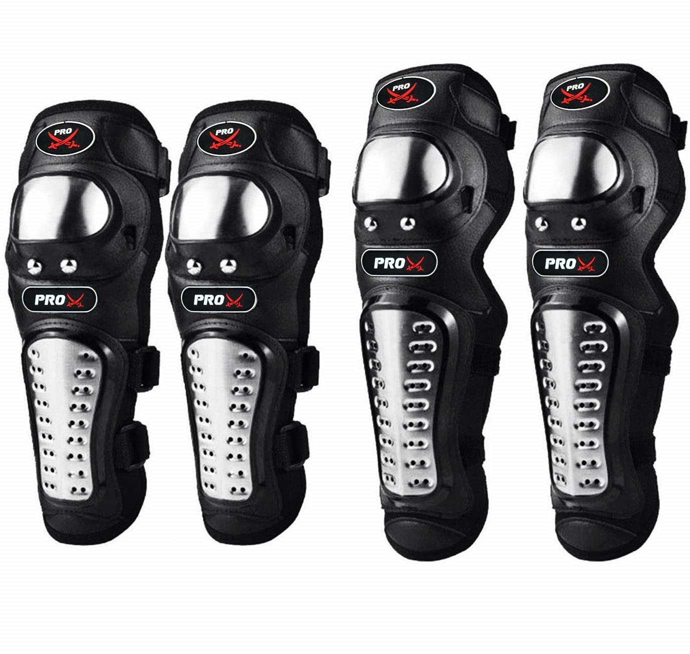 OBEROI'S TRADERS 2nd Generation Pro-X Stainless Steel Flexible Breathable Adjustable Knee Guard, Elbow Guard, Shin Guard, Free Size