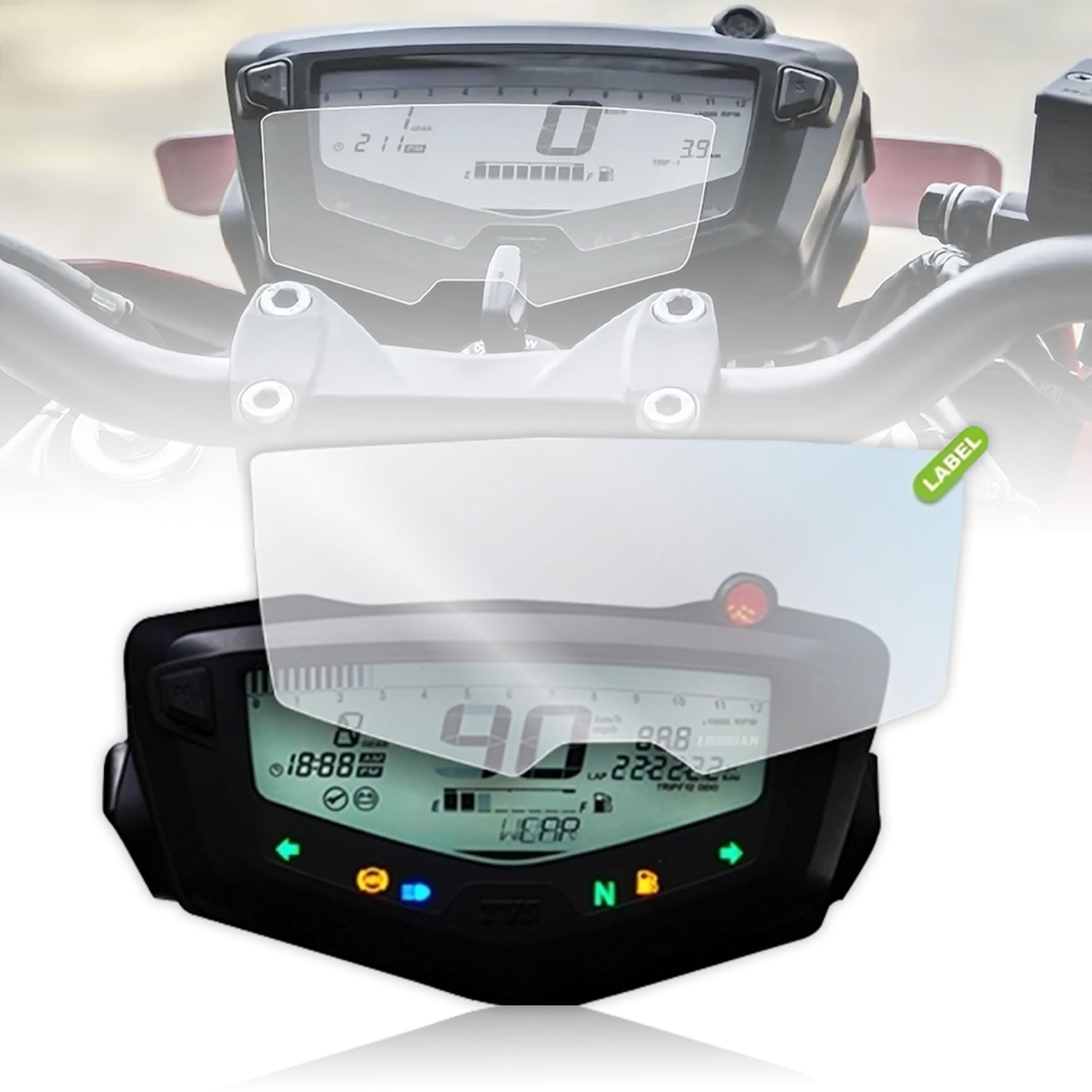 MIKANIX Speedo Meter Display Screen Tempered Glass Guard Anti Scratch Protector Compatible for TVS Apache 160 4V & 200