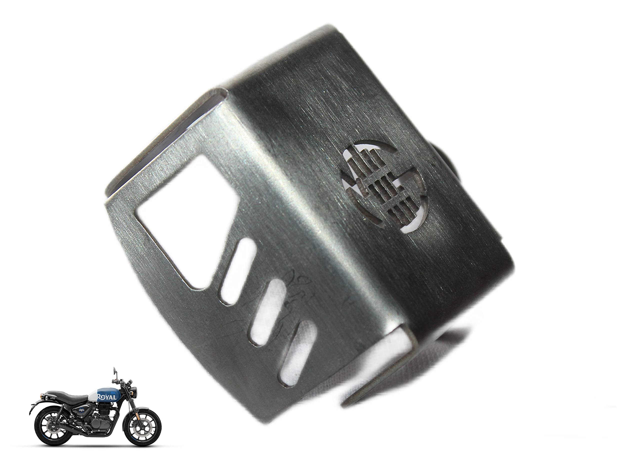 MIKANIX Premium Rear Brake Oil Container Guard Compatible For Royal Enfield Hunter 350