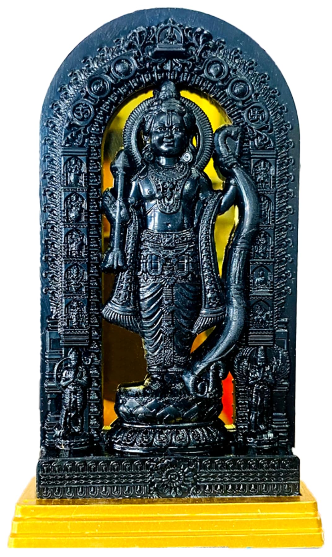 OBEROI'S TRADERS Ayodhya Ram Mandir Ram Lalla Idol | Statue | Murti for Car Dashboard | Home Temple | Pooja Mandir | Home Decor and Office Decorative Accessories