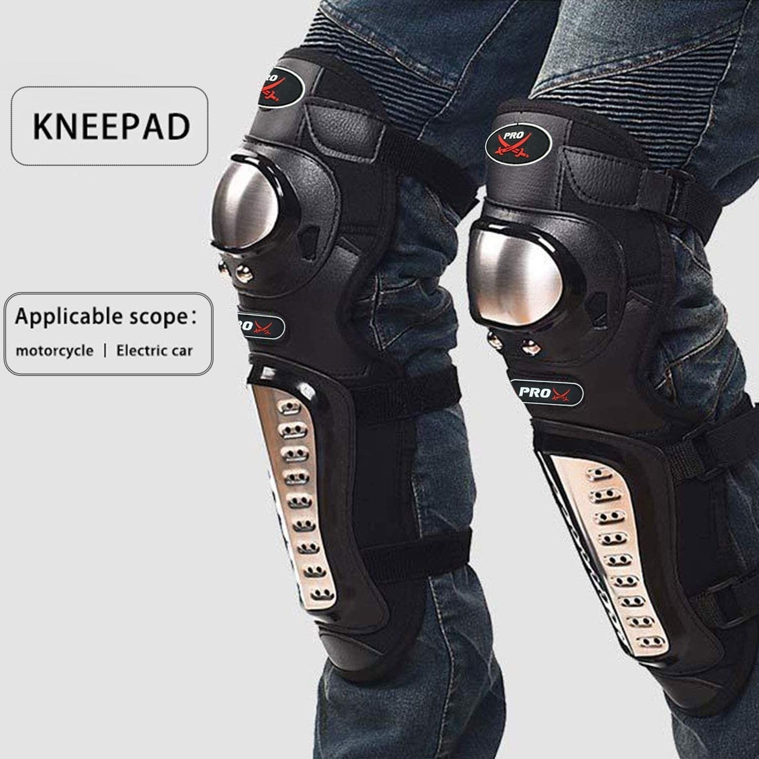 OBEROI'S TRADERS 2nd Generation Pro-X Stainless Steel Flexible Breathable Adjustable Knee Guard, Elbow Guard, Shin Guard, Free Size