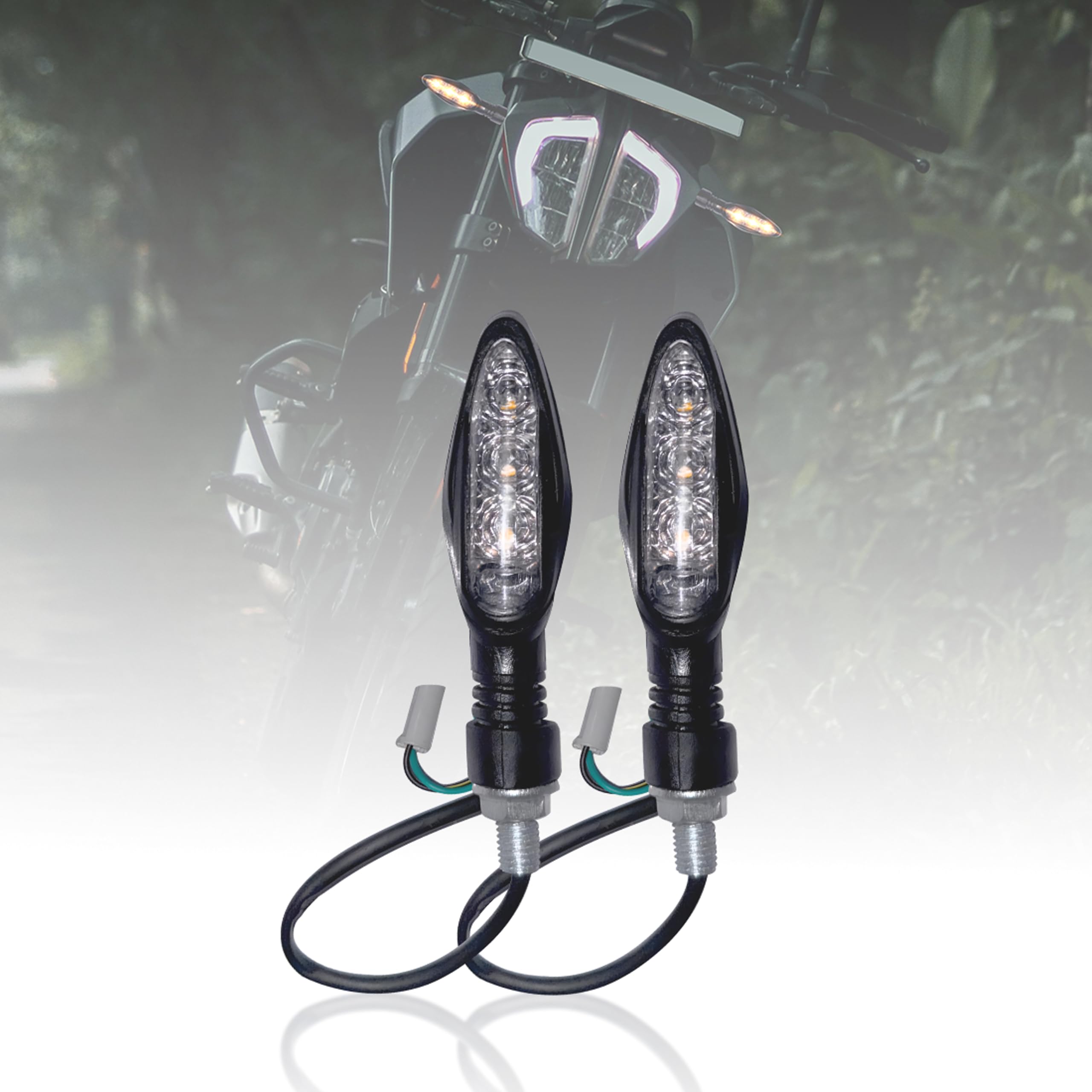 MIKANIX Amber LED Turn Signal Indicator Light for KTM Bikes