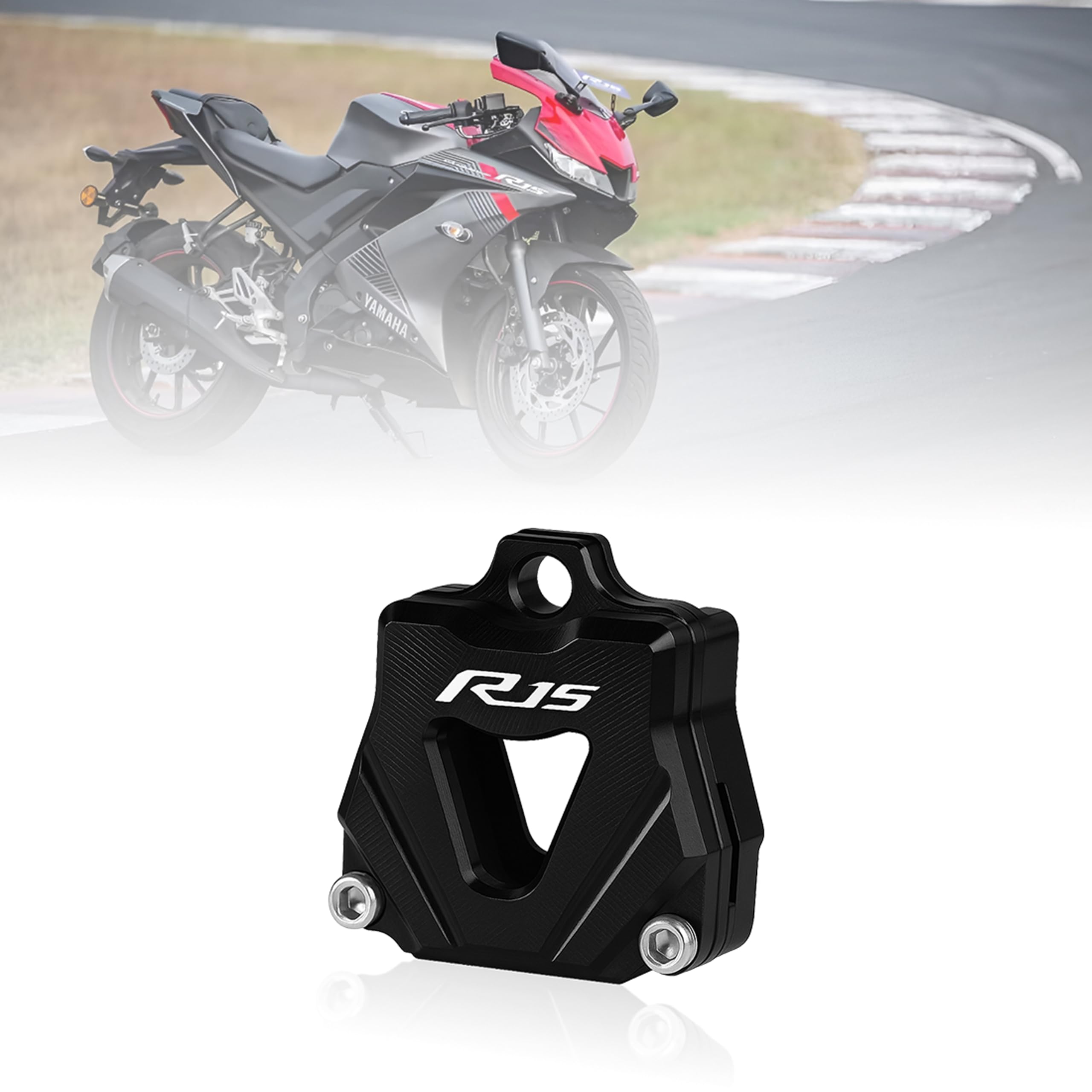 MIKANIX CNC Aluminum Bike Key Case Cover/Key Ring Shell For R15 V3 V2 V1 (Black)