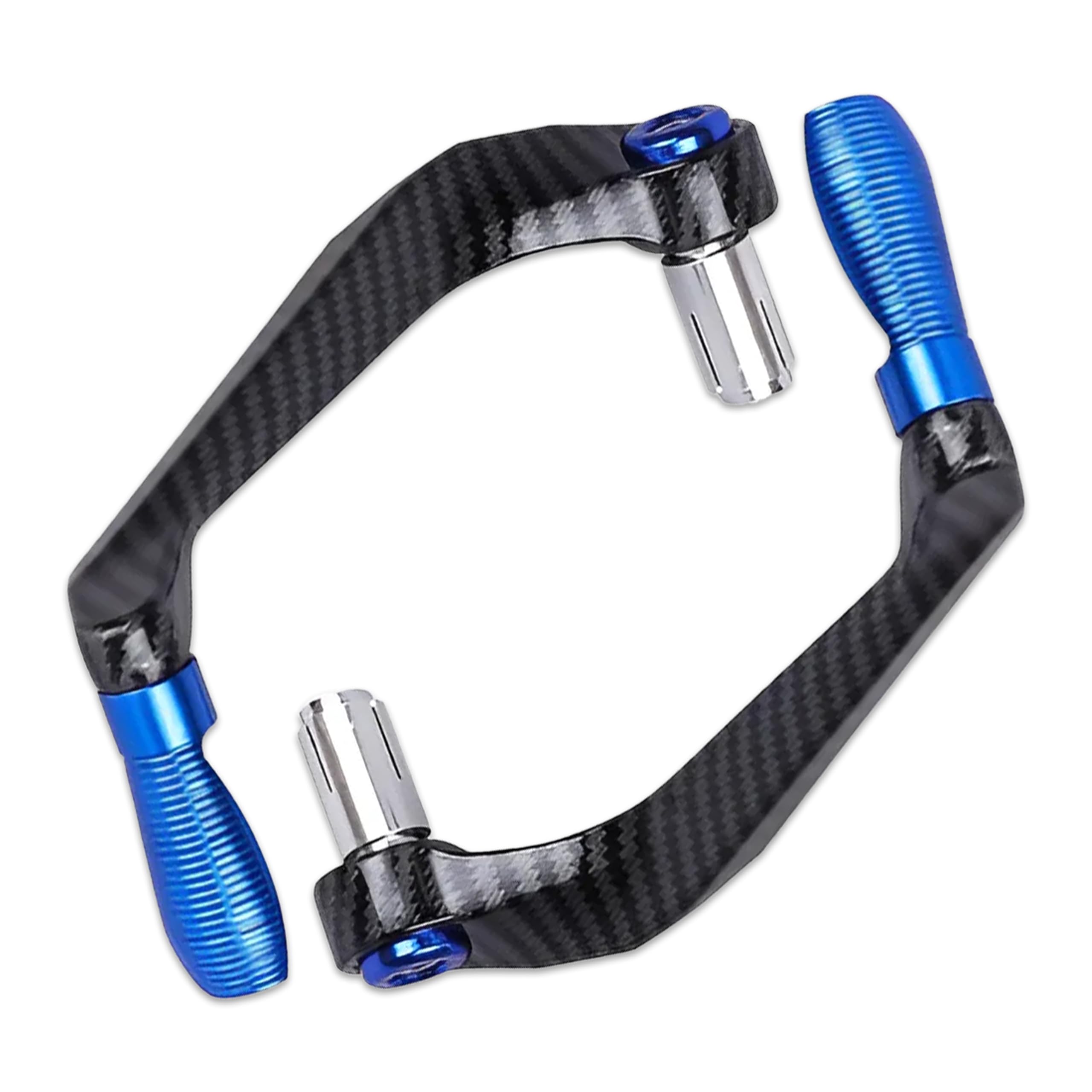 OBEROI'S TRADERS Carbon Finish CNC Aluminum Universal Motorcycle Lever Guard | Handle Bar End Brake Clutch Lever Protective Guards | Hand Guards for All Bikes