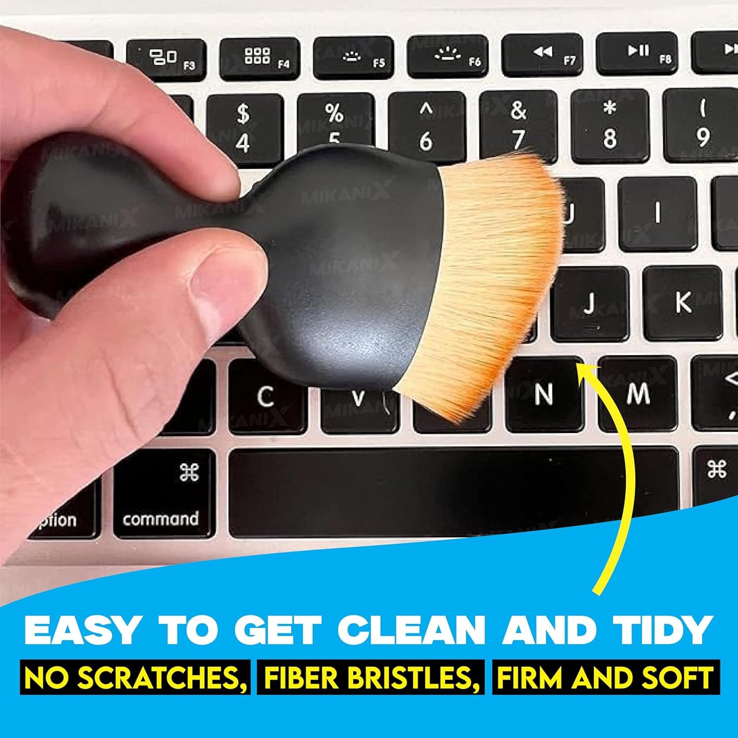 OBEROI'S TRADERS Car Interior Dust Remover Cleaning Brush Combo with Soft Bristles for AC Vent Dashboard, PC, Laptop, & Keyboard Cleaner Tool