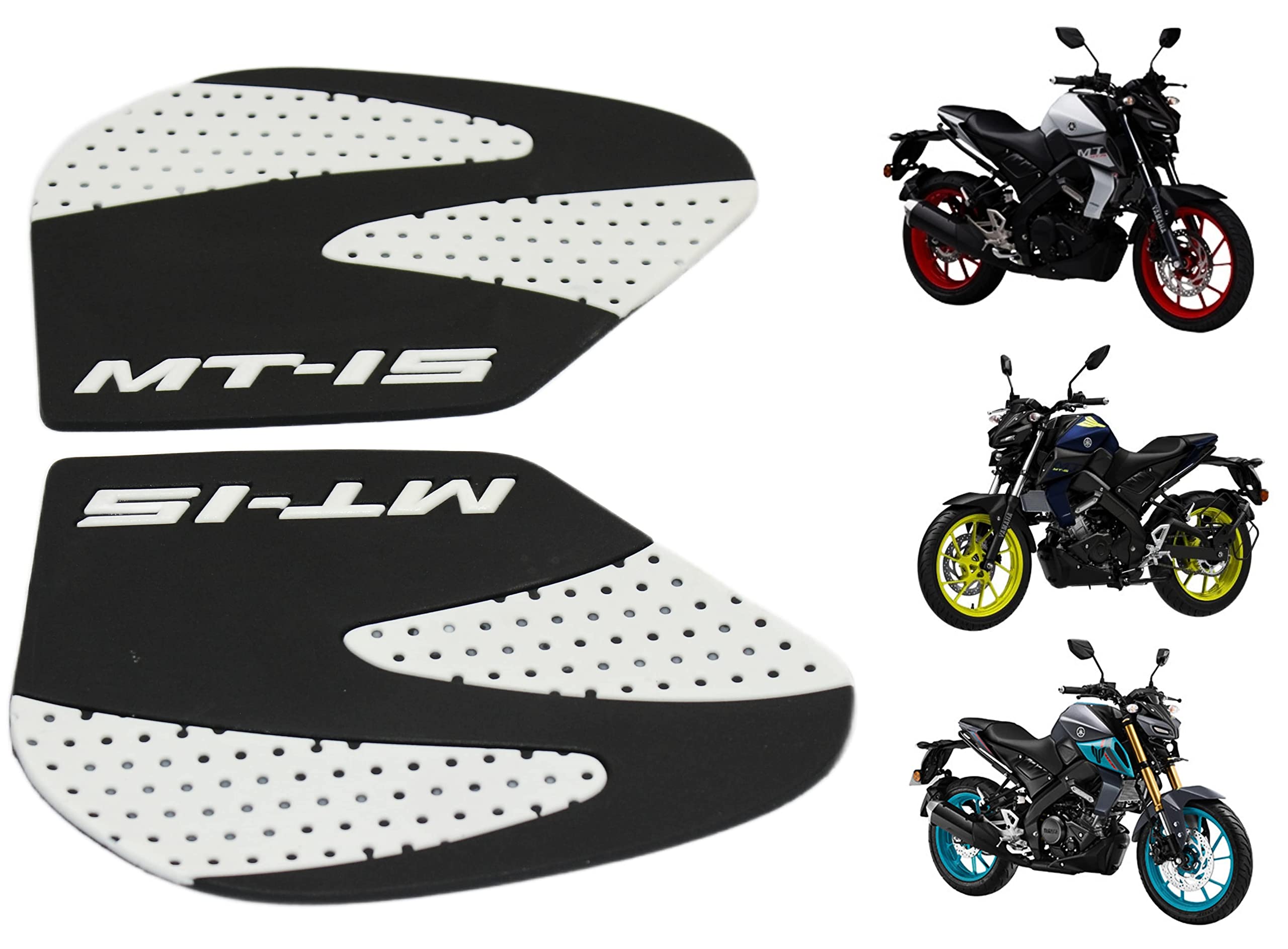 OBEROI'S TRADERS Anti Slip Silicone Tank Pad/Thai Pad Waterproof Sticker for Yamaha MT 15 Bike