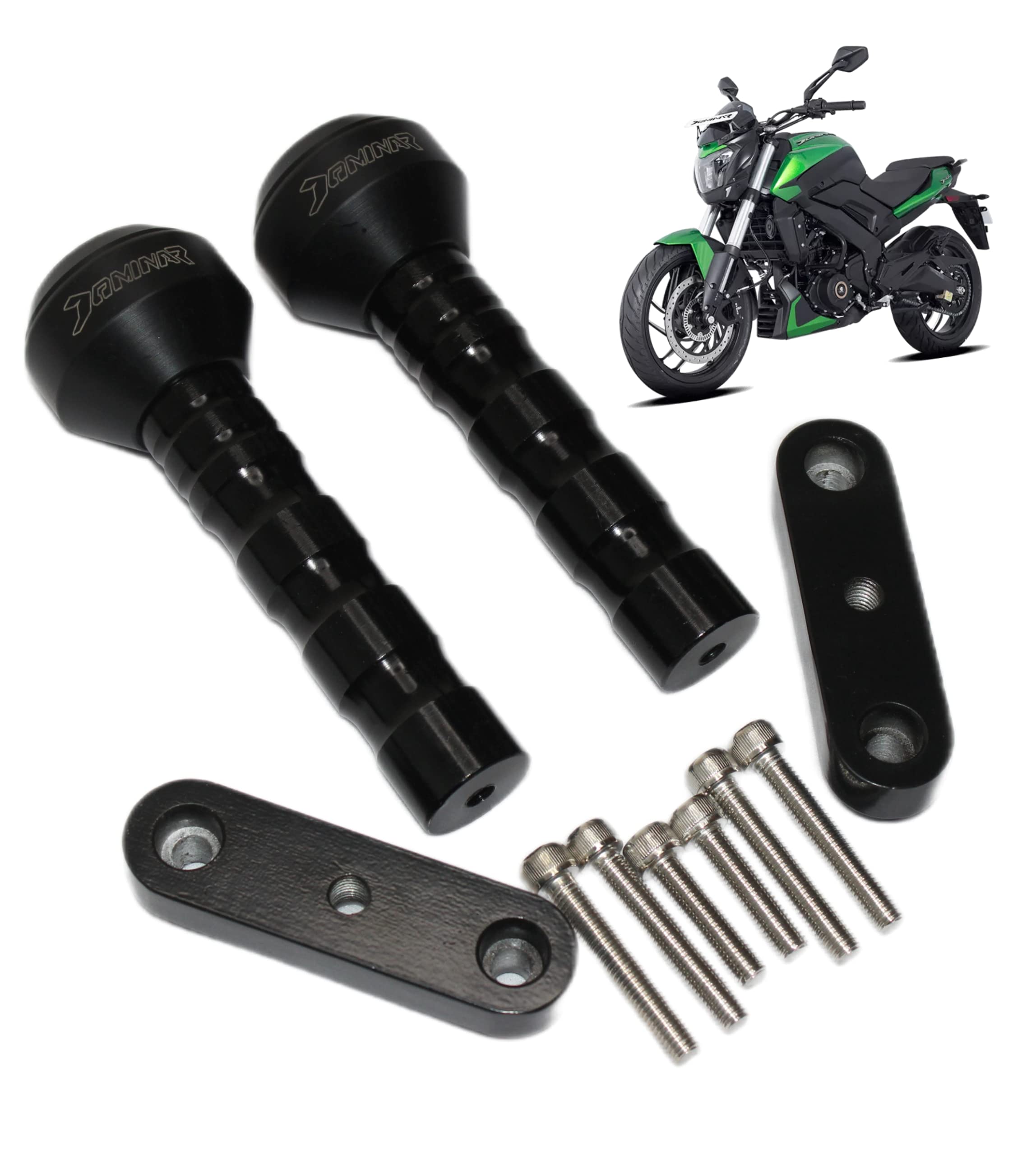 OBEROI'S TRADERS Dominar 250/400 Heavy Duty Bike CNC Frame Sliders/Crash Guard Leg Protectors for Motorcycle