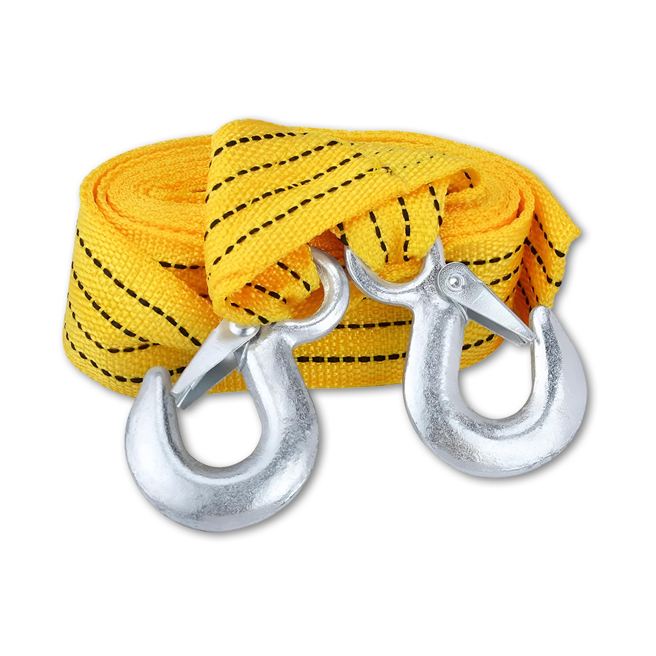 MIKANIX Heavy Duty Car Towing Strap Cable Belt Rope 5 Meter with Forged Hooks | Nylon, 3500 kg Pull Capacity