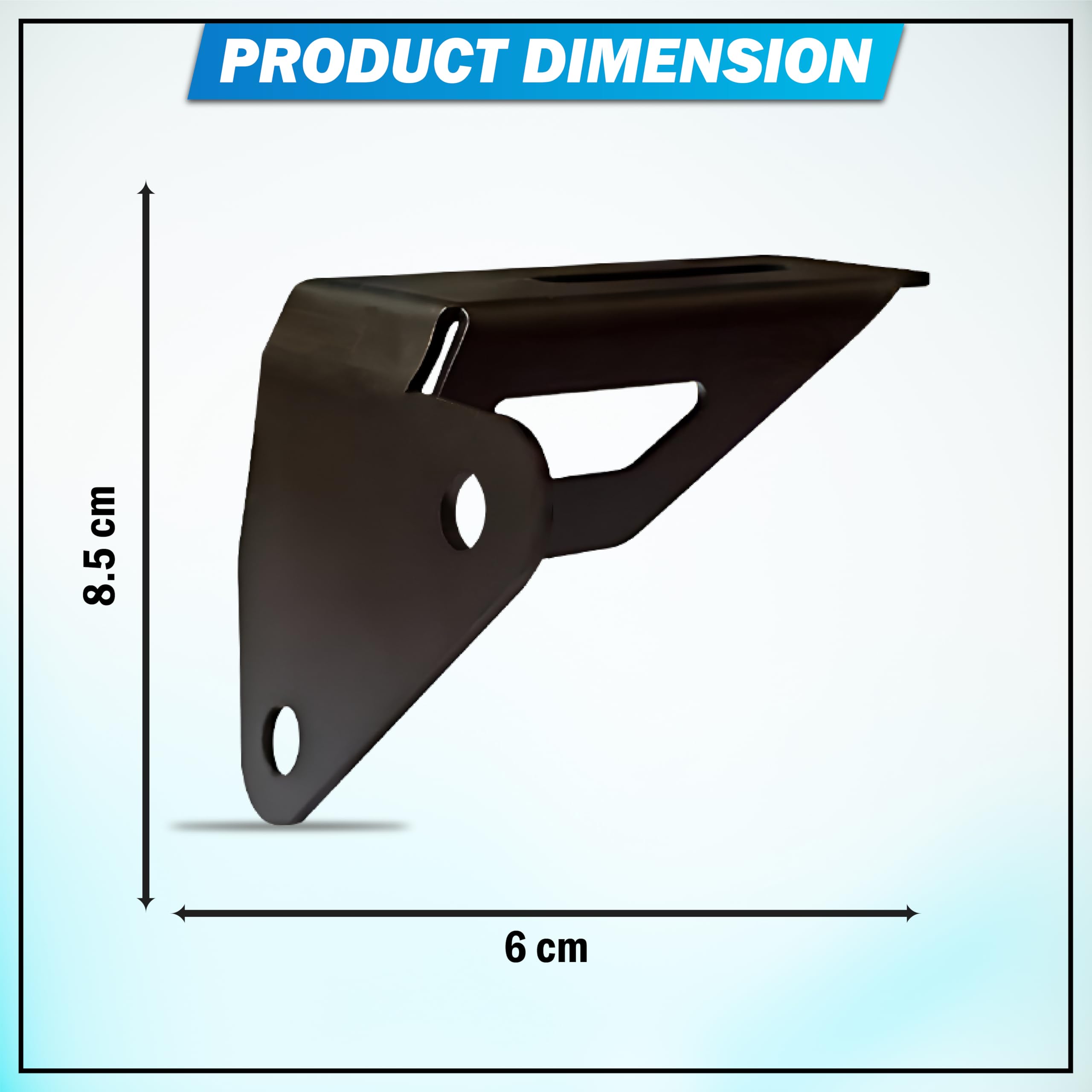 OBEROI'S TRADERS Universal Motorcycle Fog Light Mounting Bracket Clamp Set | Heavy Duty Construction | Light Holder with Complete Fitting Kit for Front Fork or Frame Installation