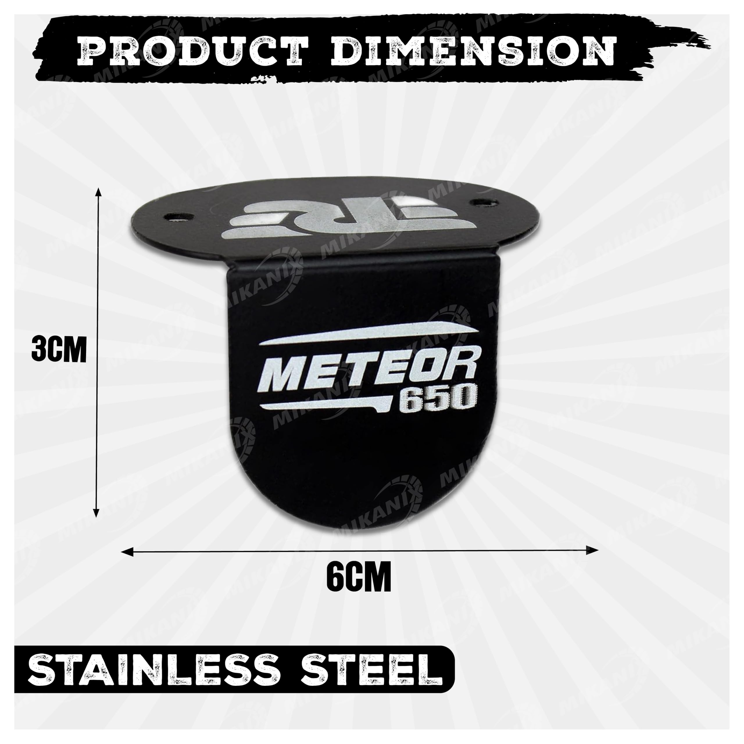 MIKANIX Combo of Complete Accessories for RE Meteor 650 Side Stand Extender, Front & Rear Oil Cap Container Guard, Master Cylinder Guard Big