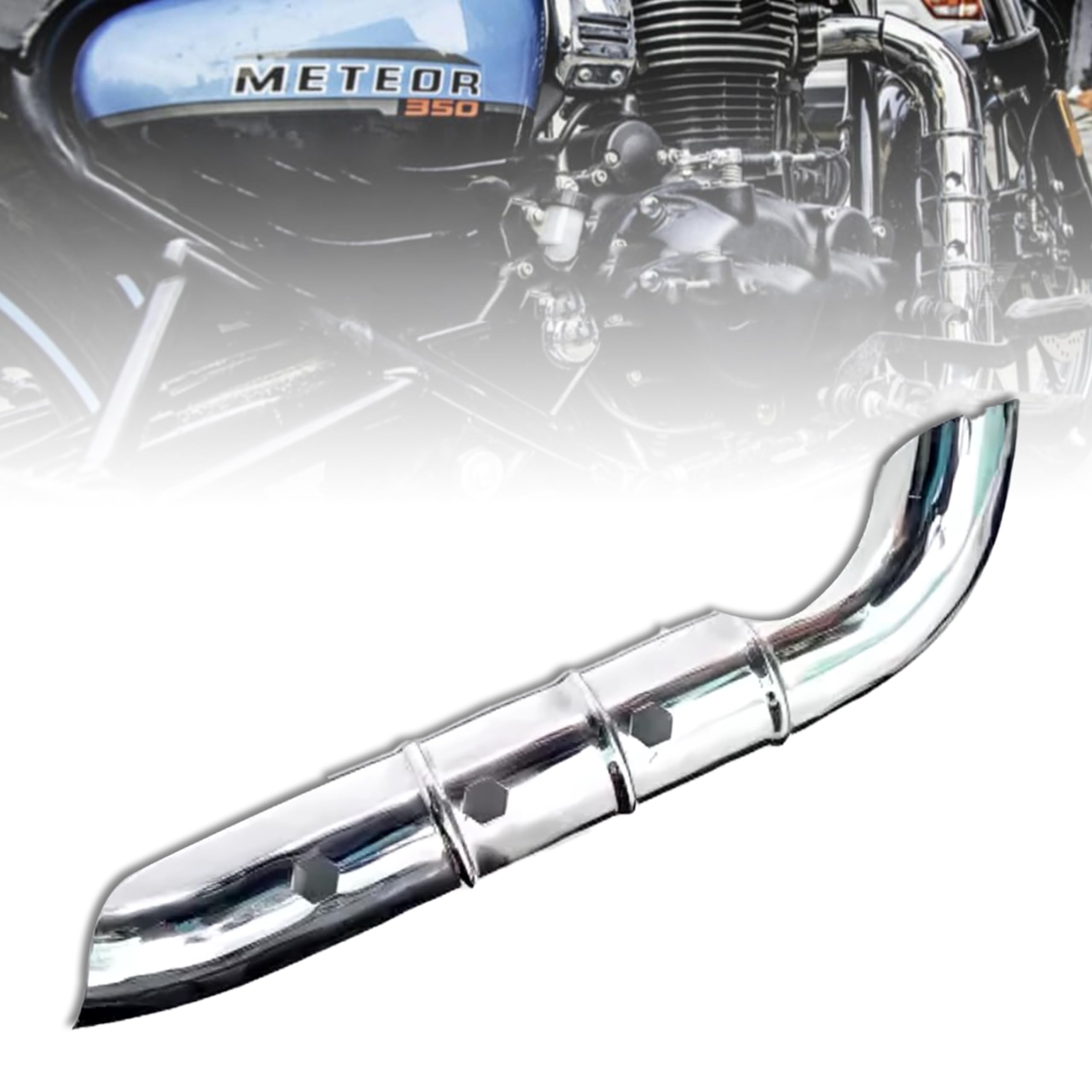 OBEROI'S TRADERS Bike Silencer Bend Pipe Heat Shield Protector/Cover Guard Anti-Corrosion Black Coated Compatible with Royal Enfield Classic Reborn 350 & Meteor 350