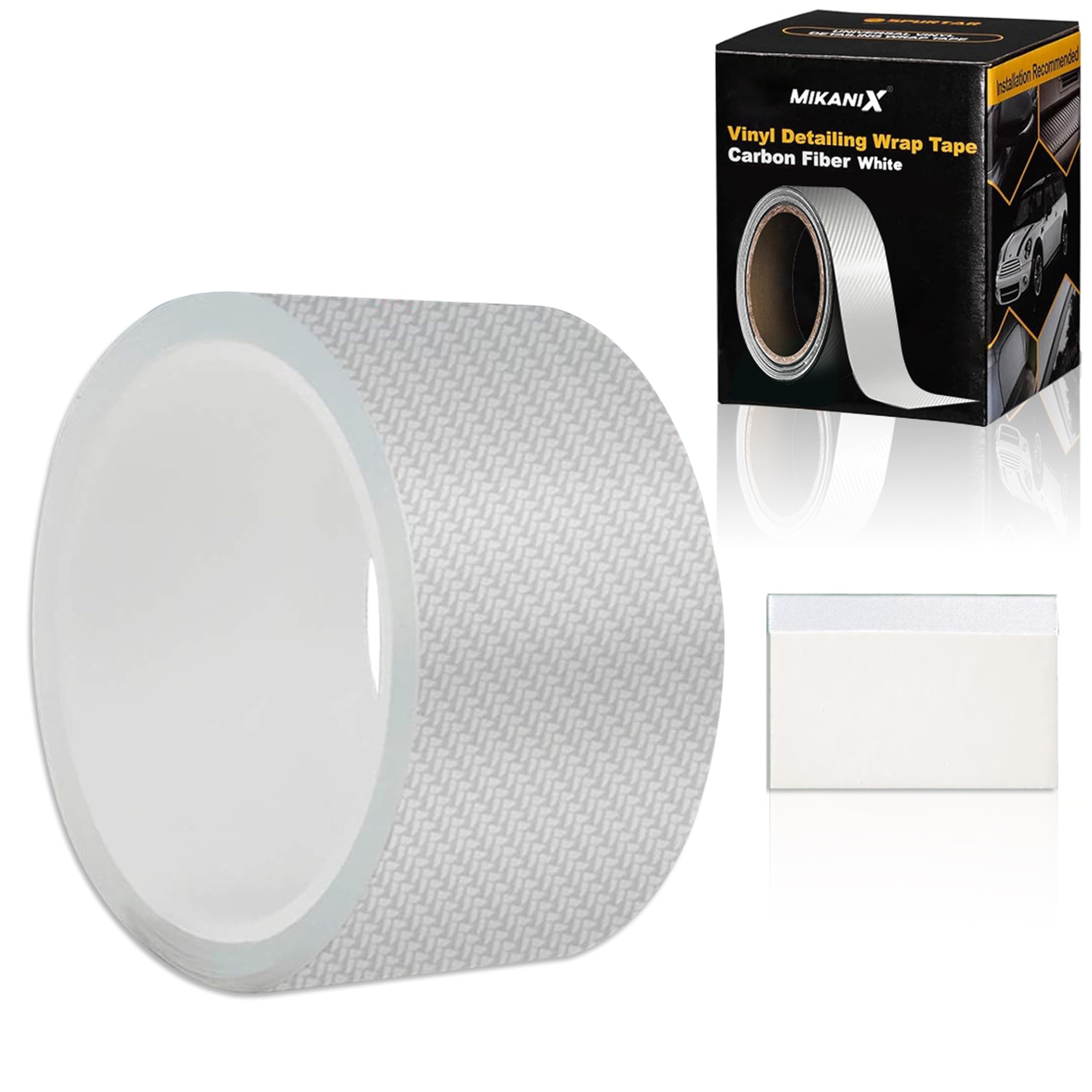 MIKANIX Carbon Fibre High Gloss Anti Scratch Strips Protection Tape, Film Tape Car Door Edge Guard Sticker Universal Car Door, Bumper Protector Strip