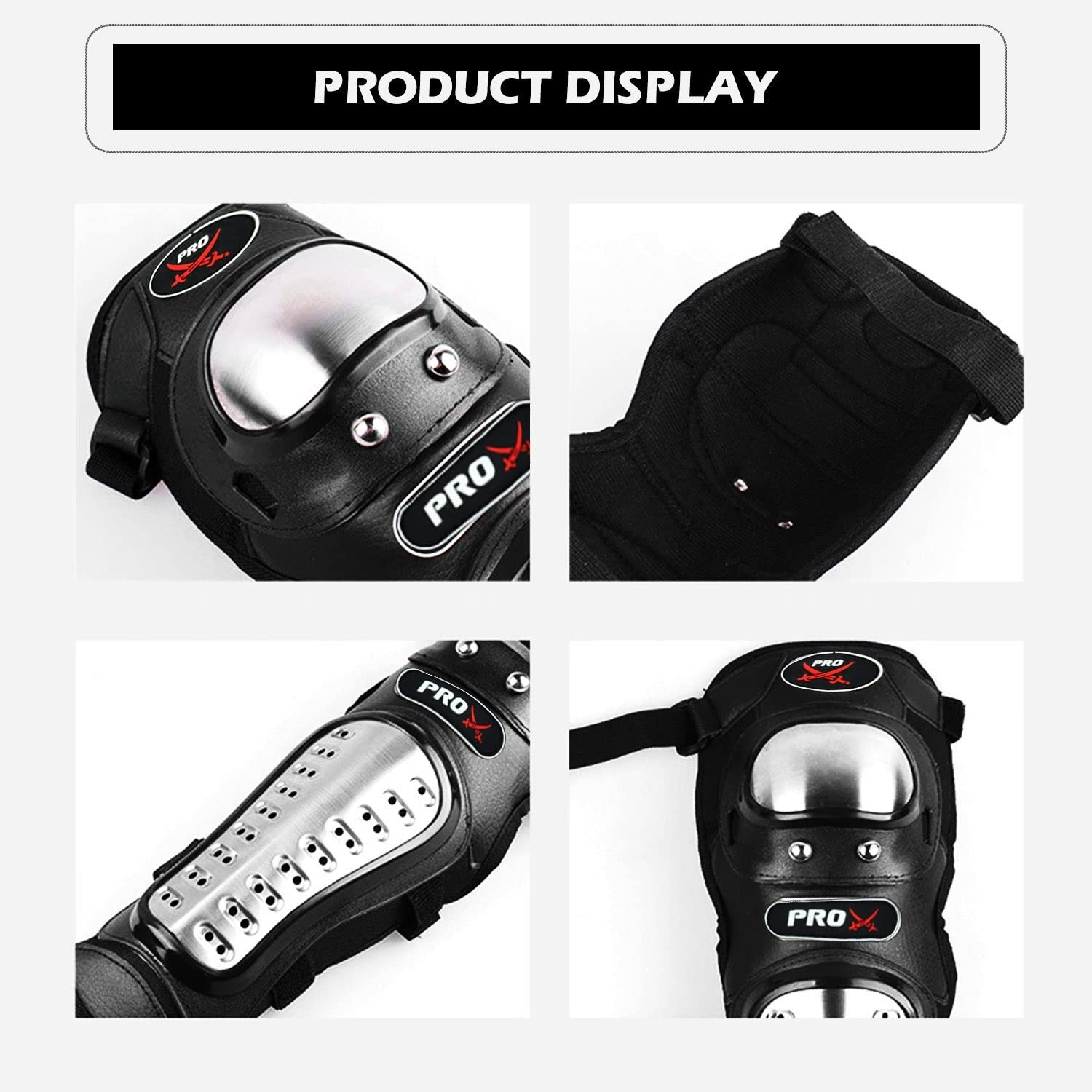 OBEROI'S TRADERS 2nd Generation Pro-X Stainless Steel Flexible Breathable Adjustable Knee Guard, Elbow Guard, Shin Guard, Free Size