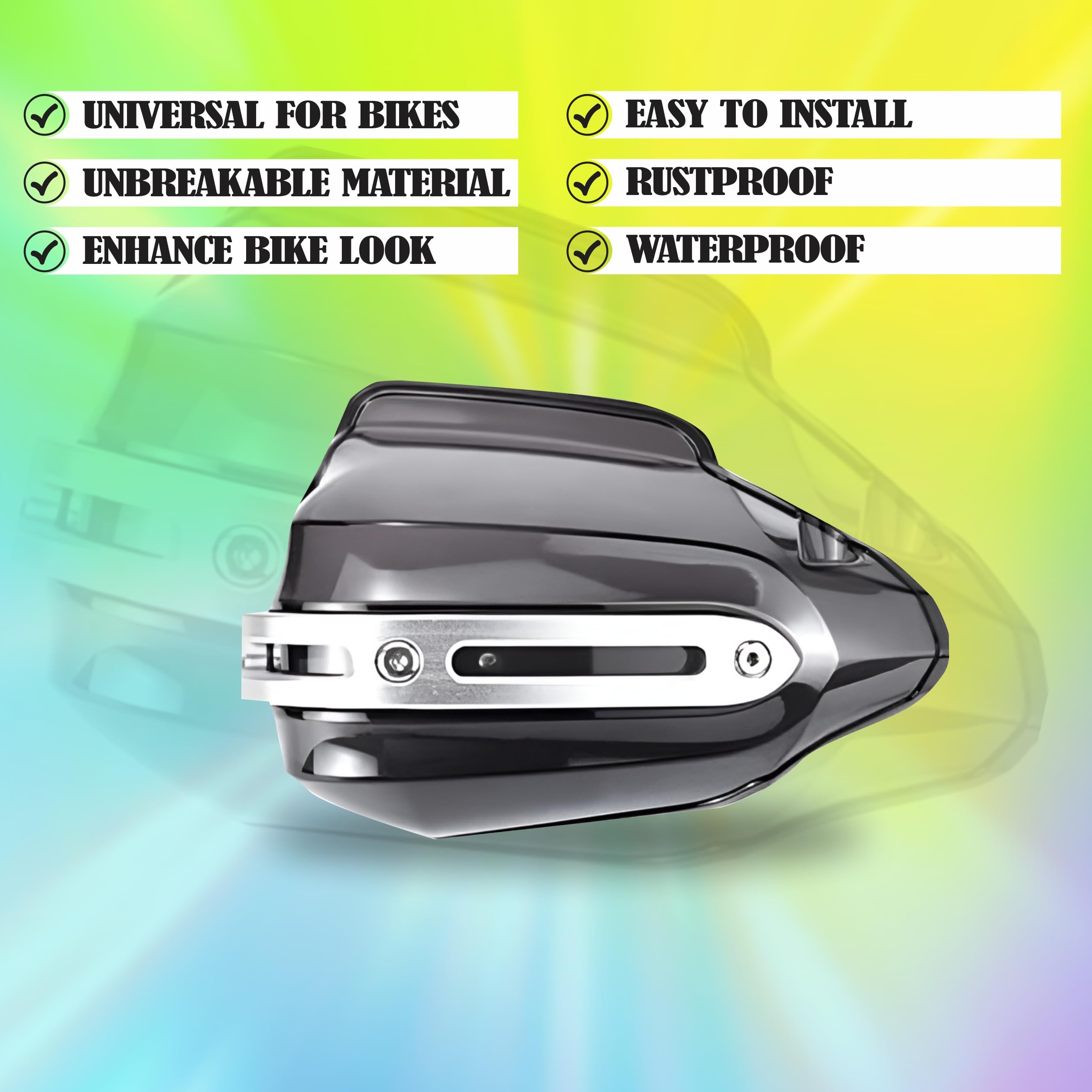 MIKANIX Plastic Universal Hand Guard Brake/Clutch Lever Guard Protector/Wind Deflector For All Bikes