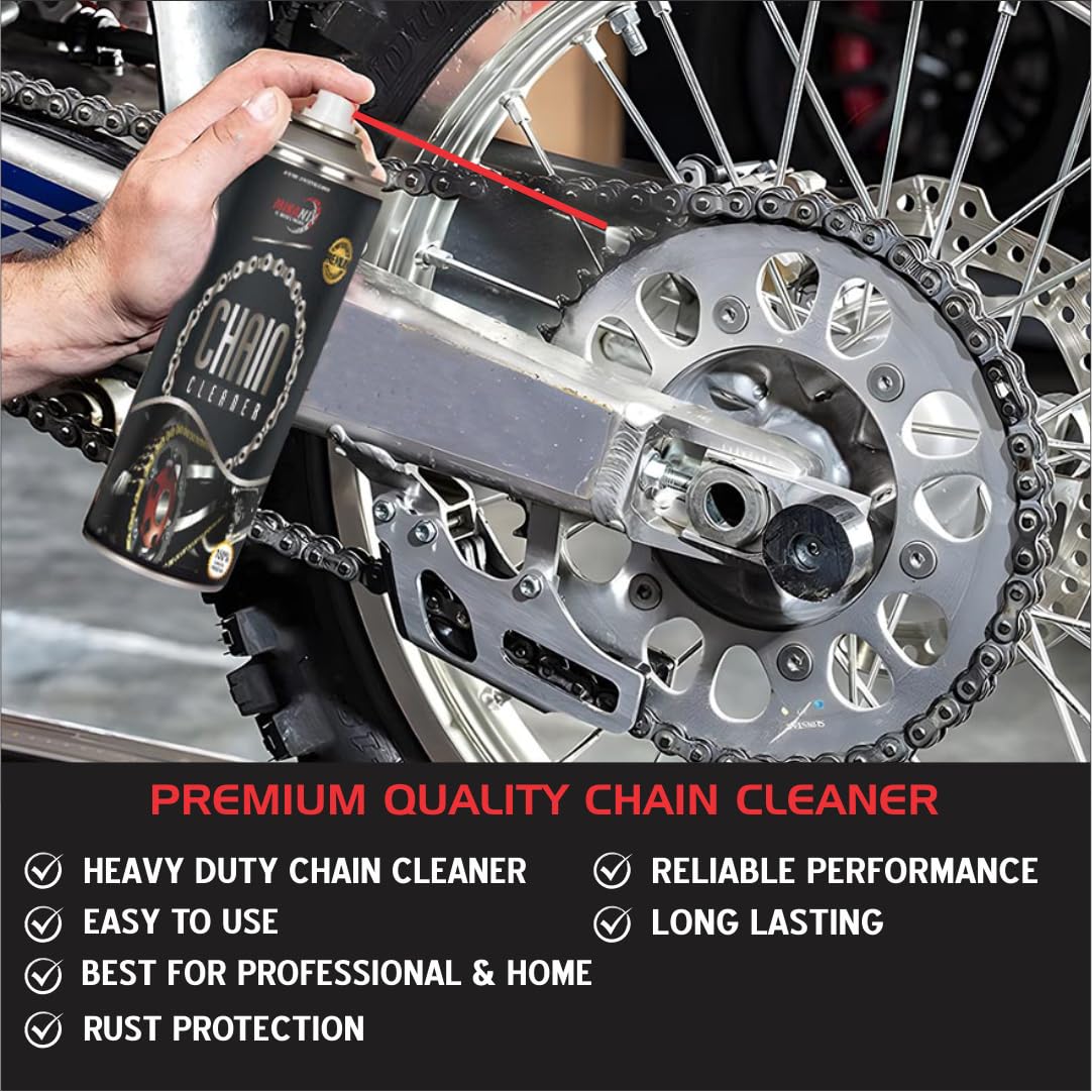 OBEROI'S TRADERS Premium Bike Chain Cleaner Spray With Brush For Motorbike and Bicycle | Cleans | Shines & Protects