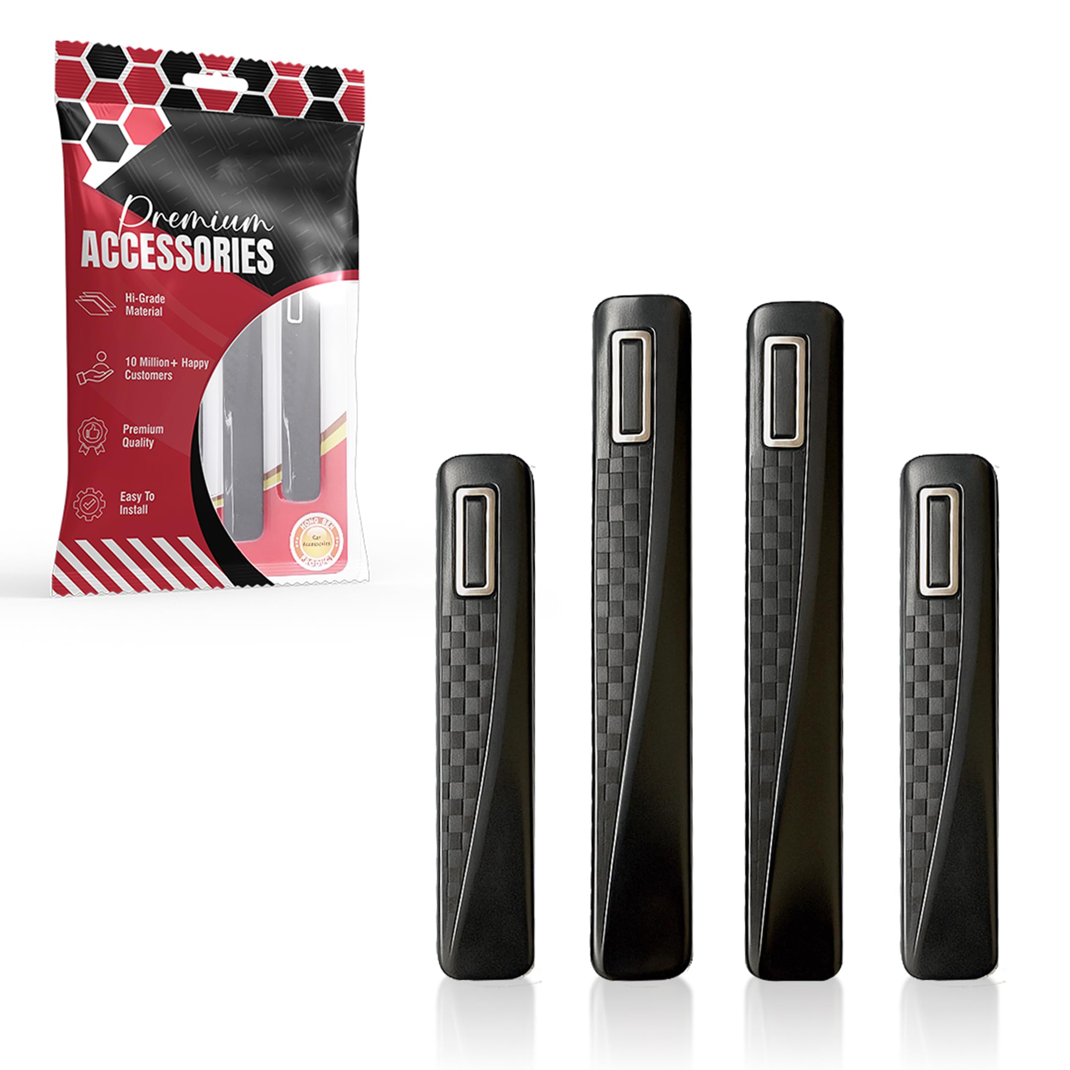 MIKANIX Car Door Protector Guard | Edge Scratch Guard Strip | Silicon with 3M Adhesive | Car Door Edge Protector for Scratch & Dent Protection | Black Carbon Finish