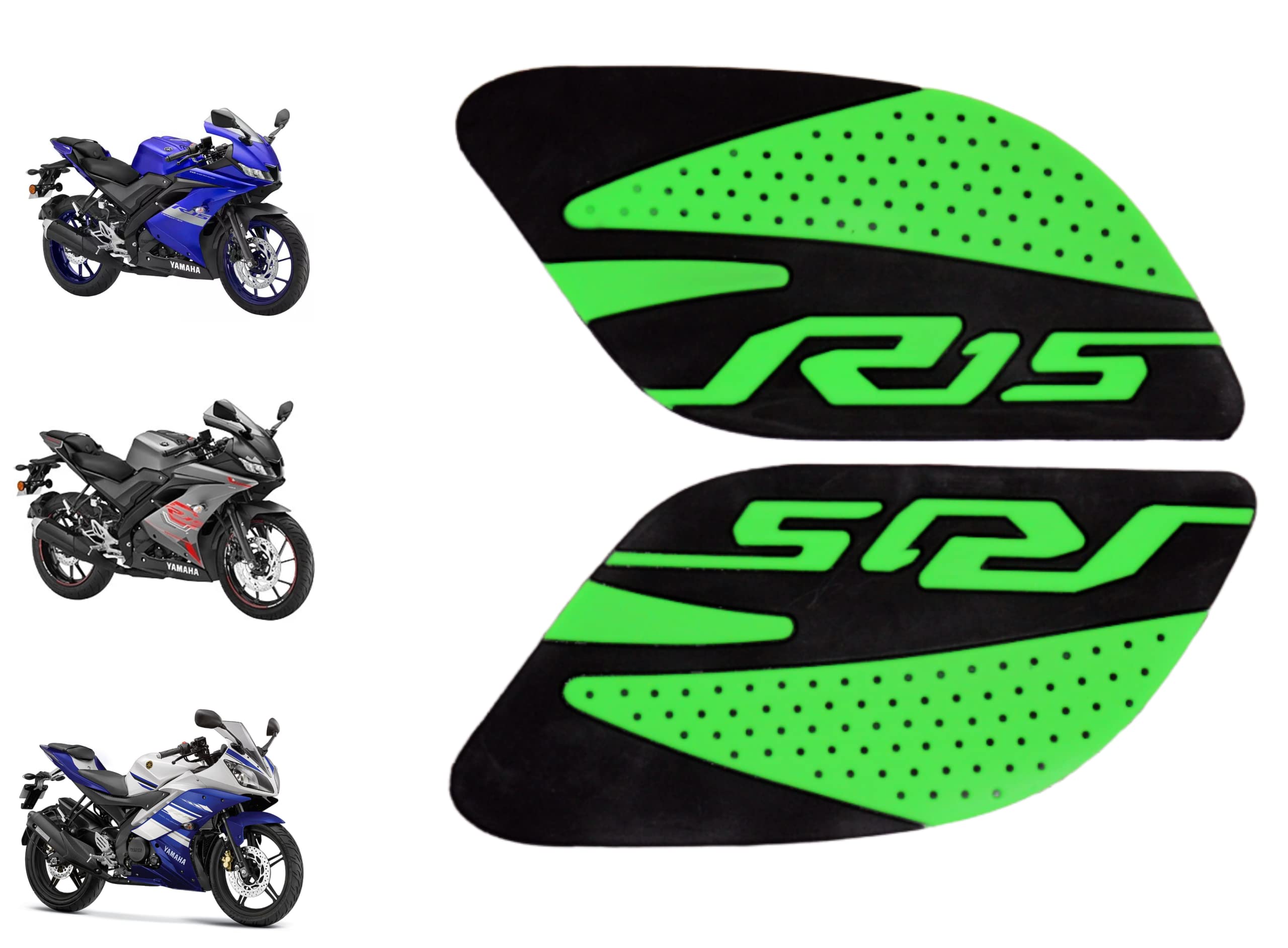 MIKANIX Anti Slip Silicone Tank Pad/Thai Pad Waterproof Sticker for Yamaha R15 All Models Bike