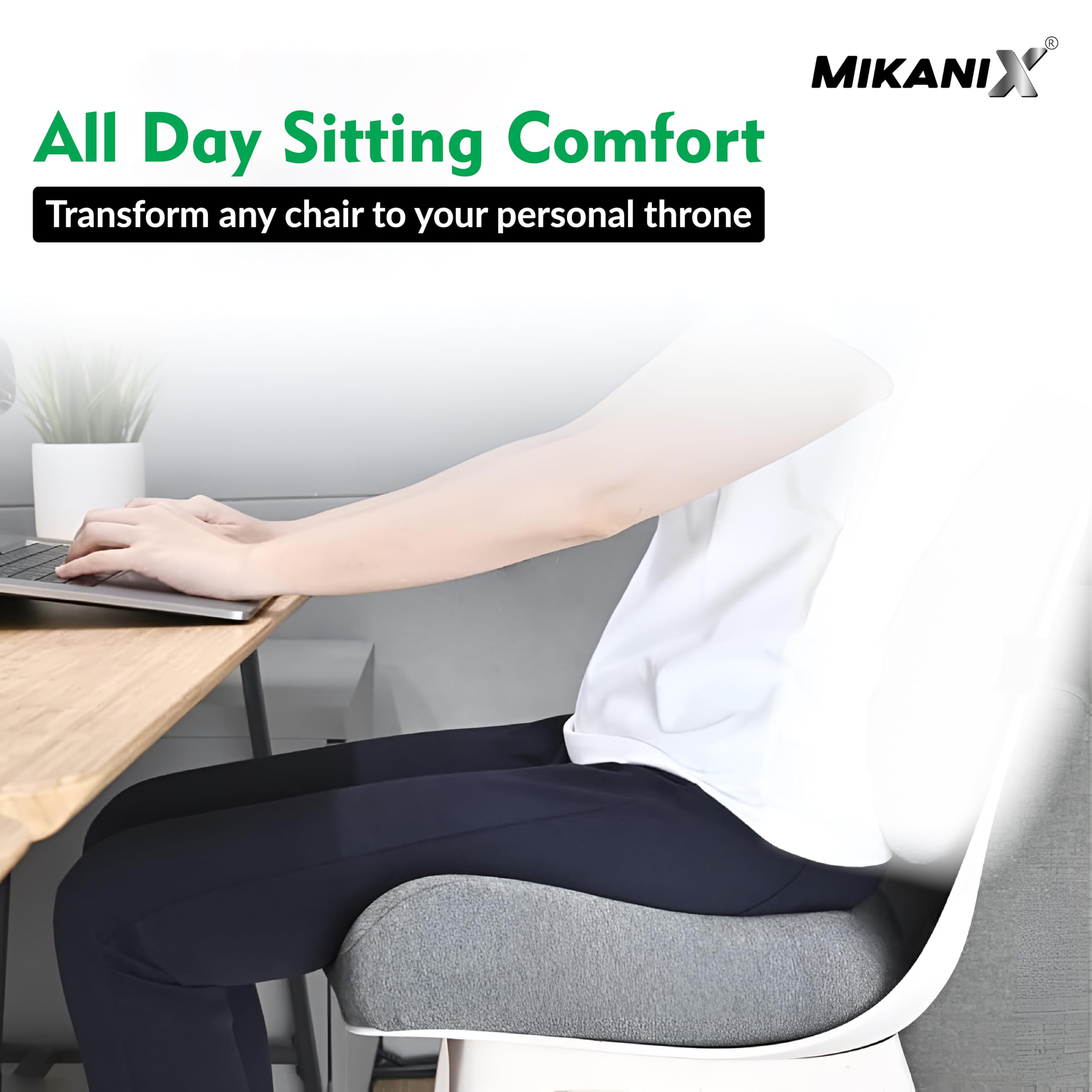 OBEROI'S TRADERS Supreme Orthopedic Coccyx Seat Cushion | 2 Years Warranty | to Relief Tailbone & Sciatica Pain | Hip Support ‎Proprietary Hi-Per Foam for Car, Home, Office & Chair Sitting