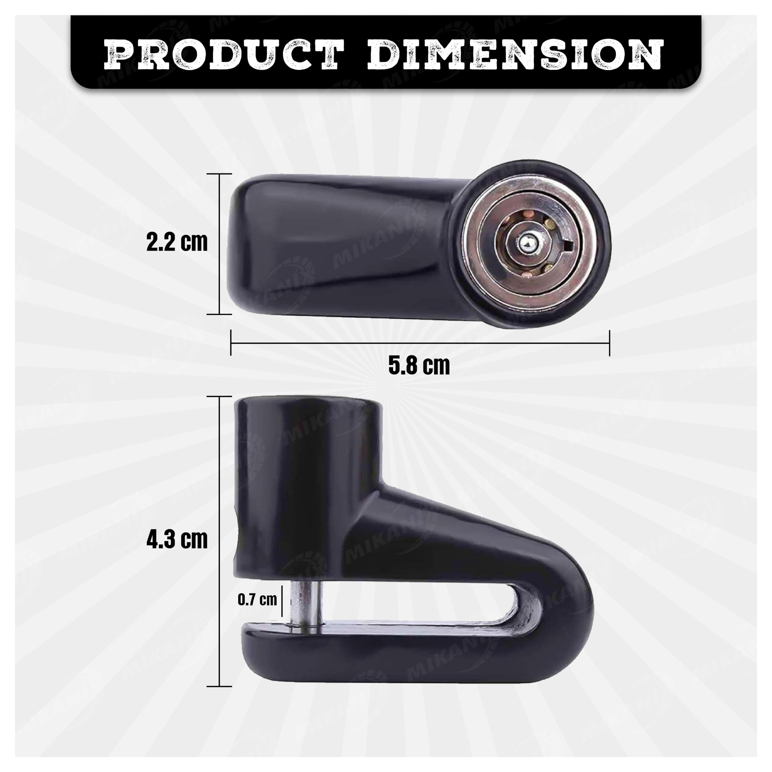 OBEROI'S TRADERS Stainless Steel Heavy Duty Anti Theft Motorcycle Disc Brake Lock for All Bikes and Scooty Security