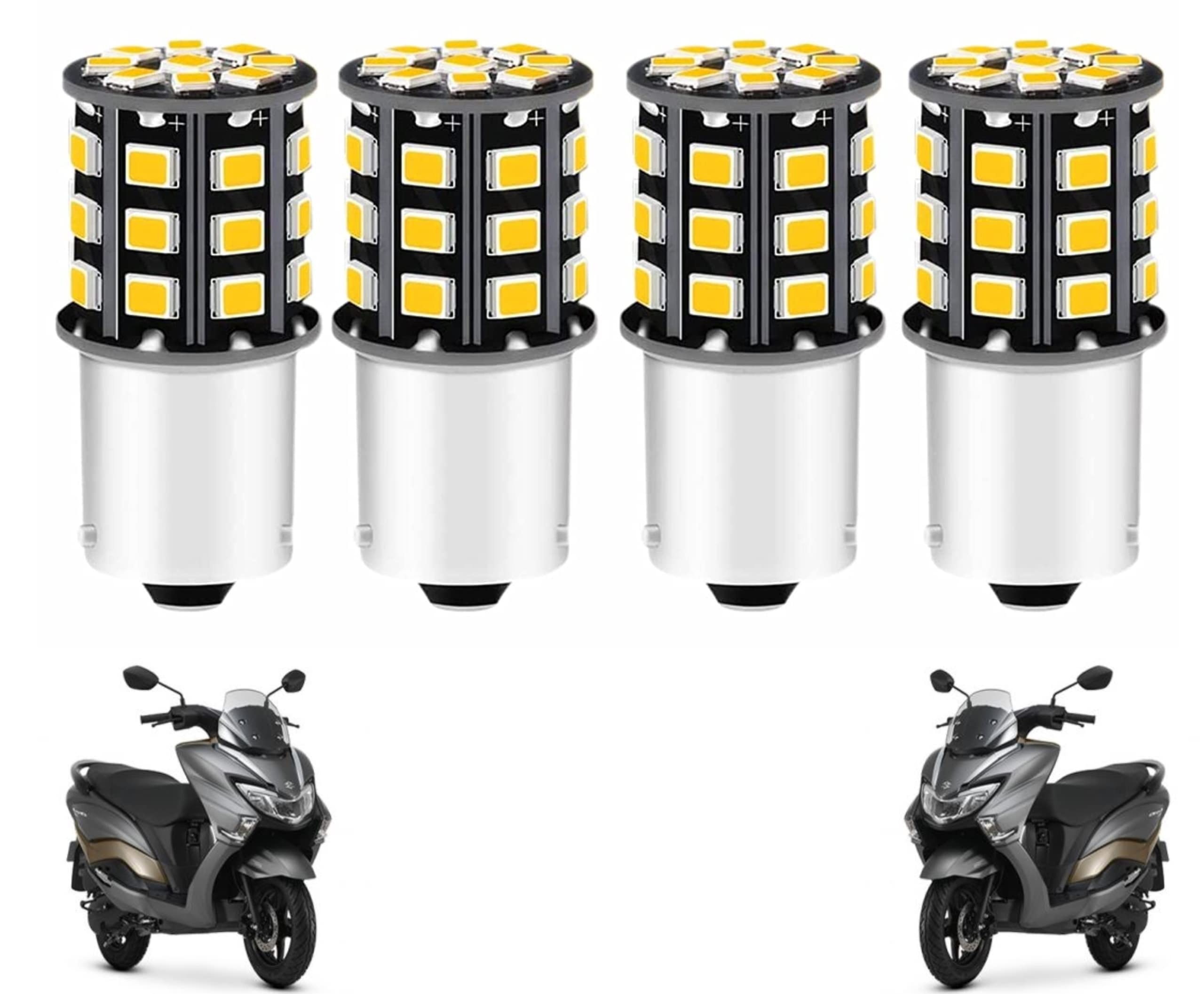 MIKANIX Super Bright 360° Reflecting LED Indicator Light Bulbs Set Of 4