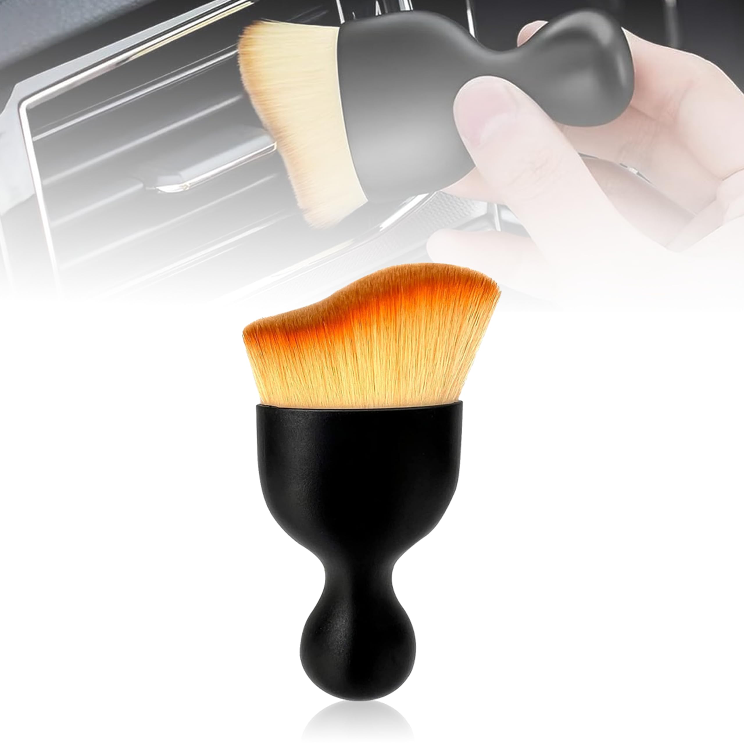OBEROI'S TRADERS Car Interior Dust Remover Cleaning Brush with Soft Bristles for AC Vent Dashboard, PC, Laptop, & Keyboard Cleaner Tool