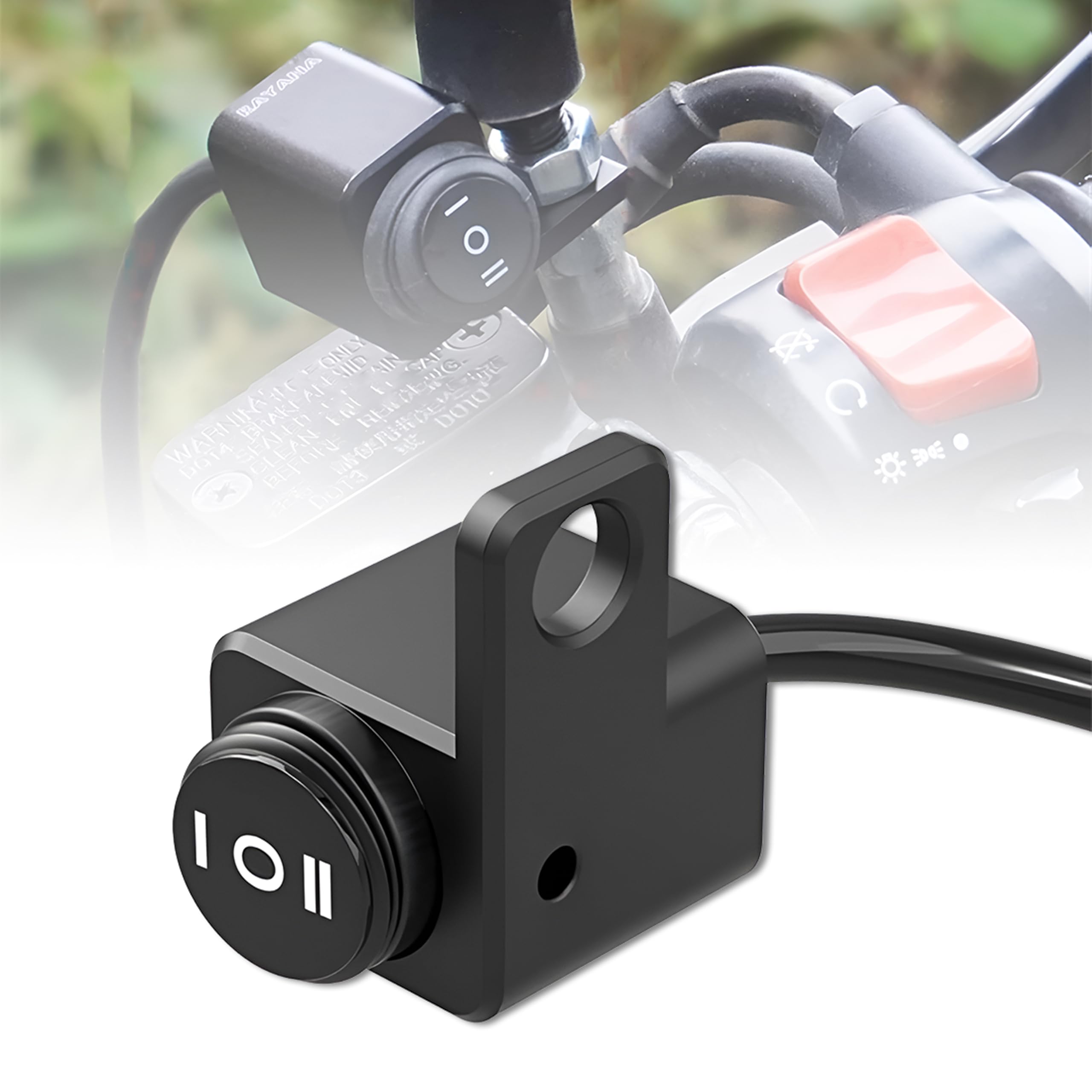 OBEROI'S TRADERS Universal York Fitting Switch Multi-Function | 3 Mode Way Handlebar Switch | ON-OFF-ON Button For Headlight, Fog Light & Bar Lights for All Bikes and Scooter
